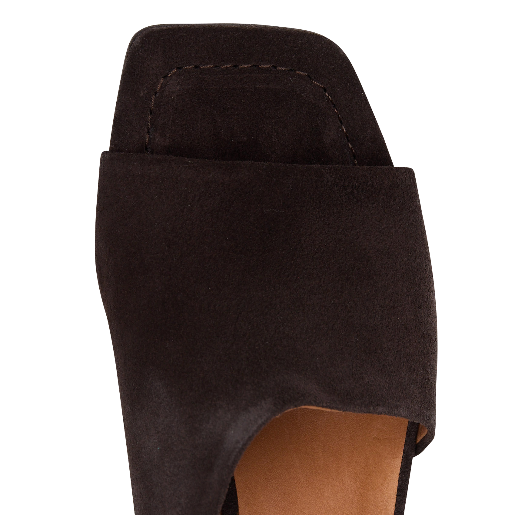 Sandales à talon en cuir Marron