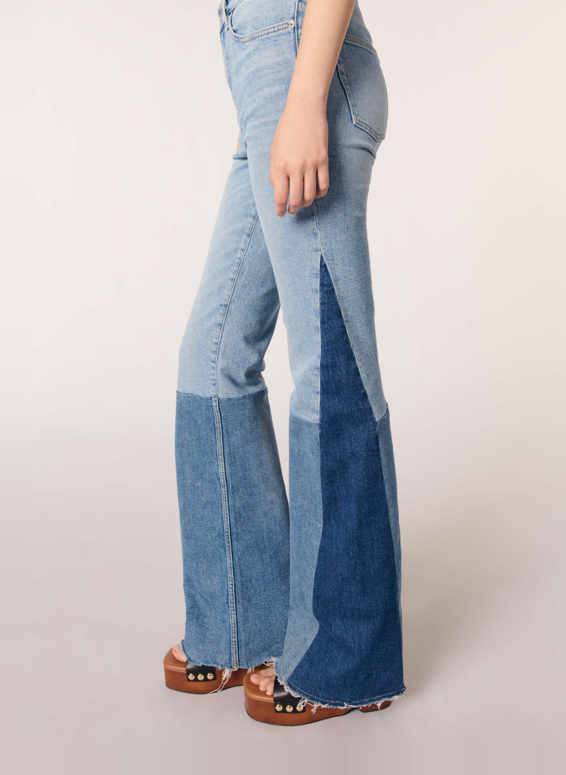 Straight patchwork jeans MAJE Blue