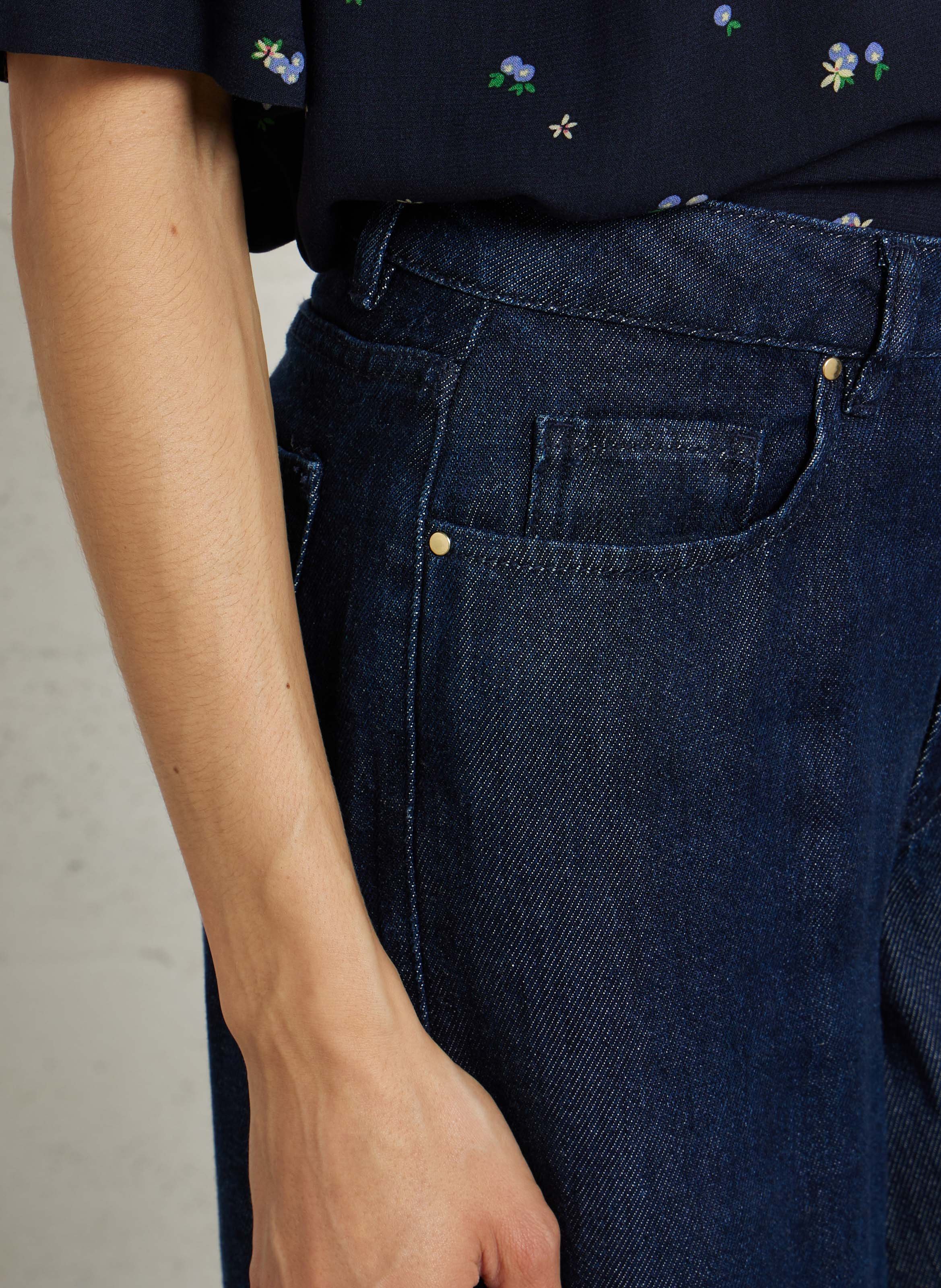 Jean large DES PETITS HAUTS Bleu