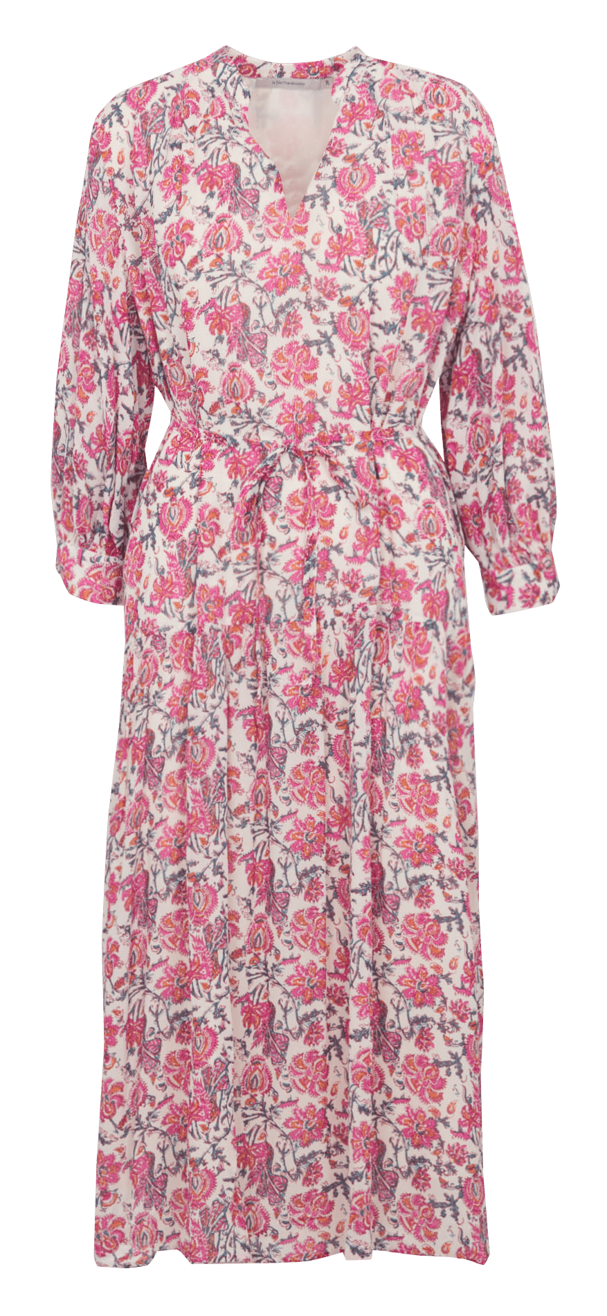 Long floral print dress LA FEE MARABOUTEE Pink