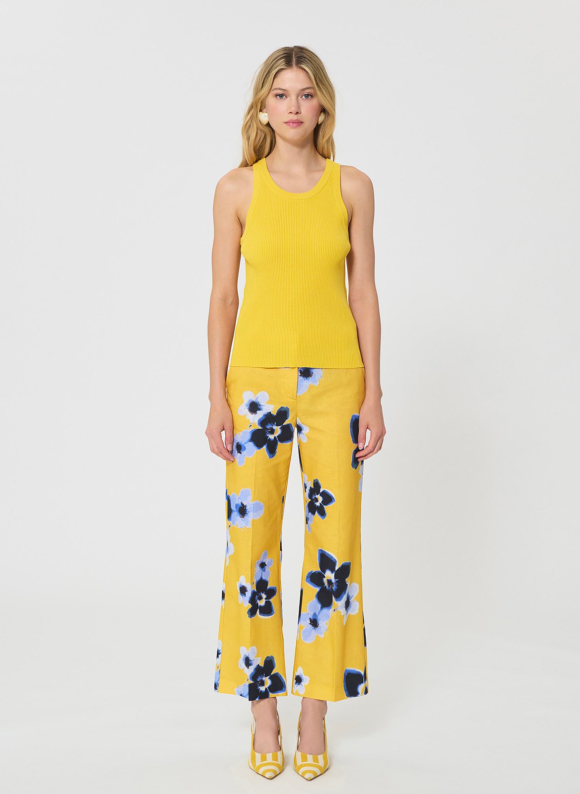 Malilen U-neck sleeveless top TARA JARMON Yellow