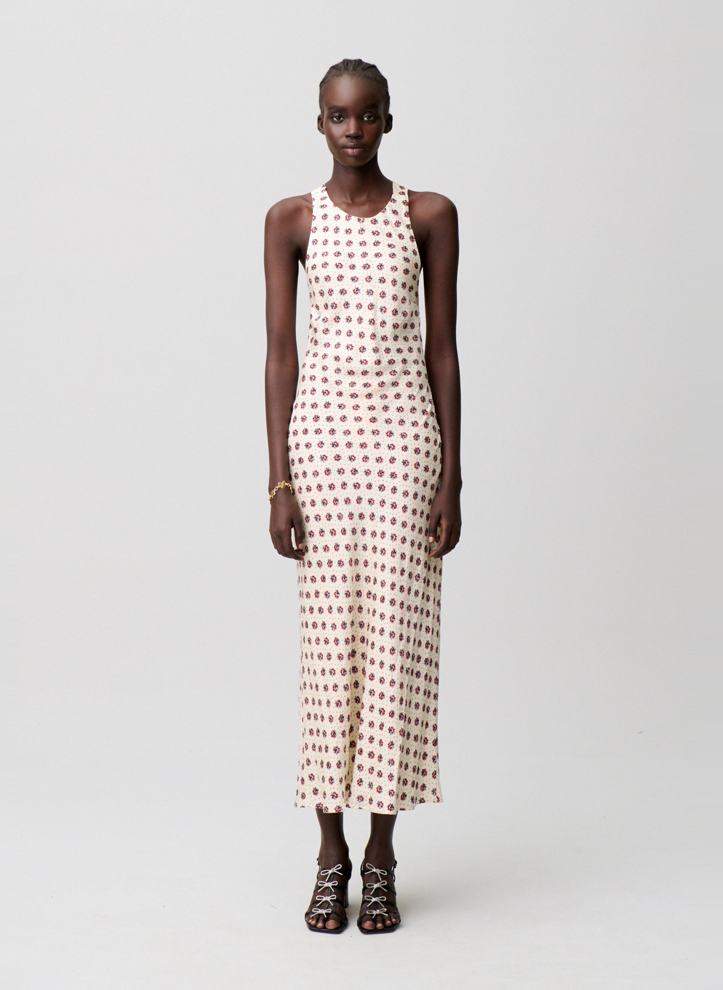 Robe longue sans manches imprimée CLAUDIE PIERLOT Multicolore