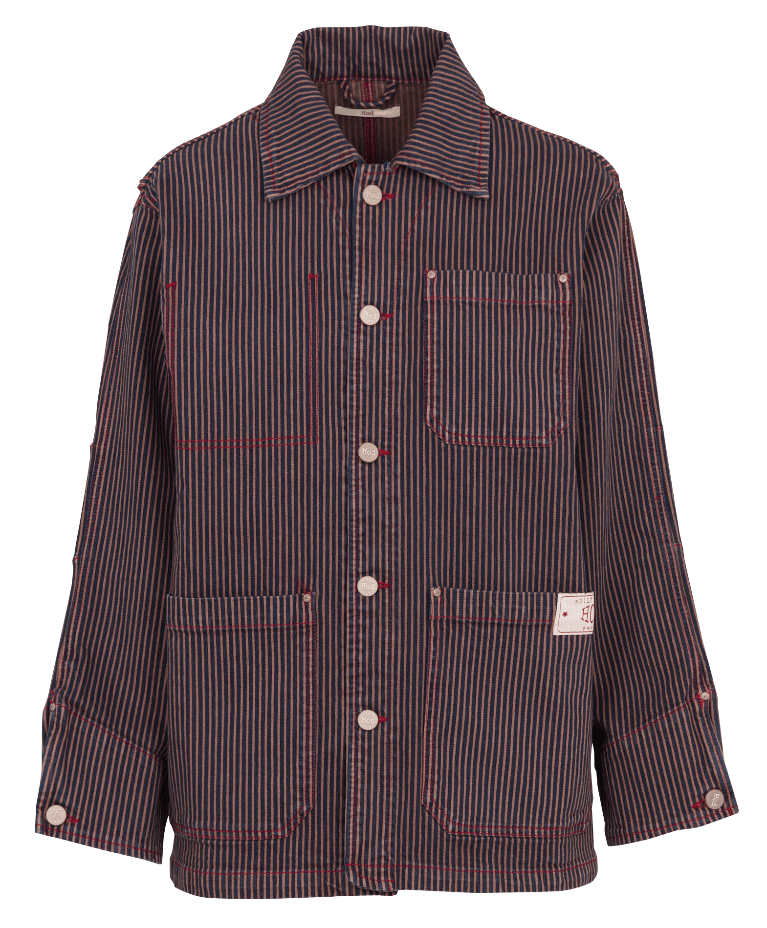 Chaqueta a rayas de algodón HOD PARIS Azul