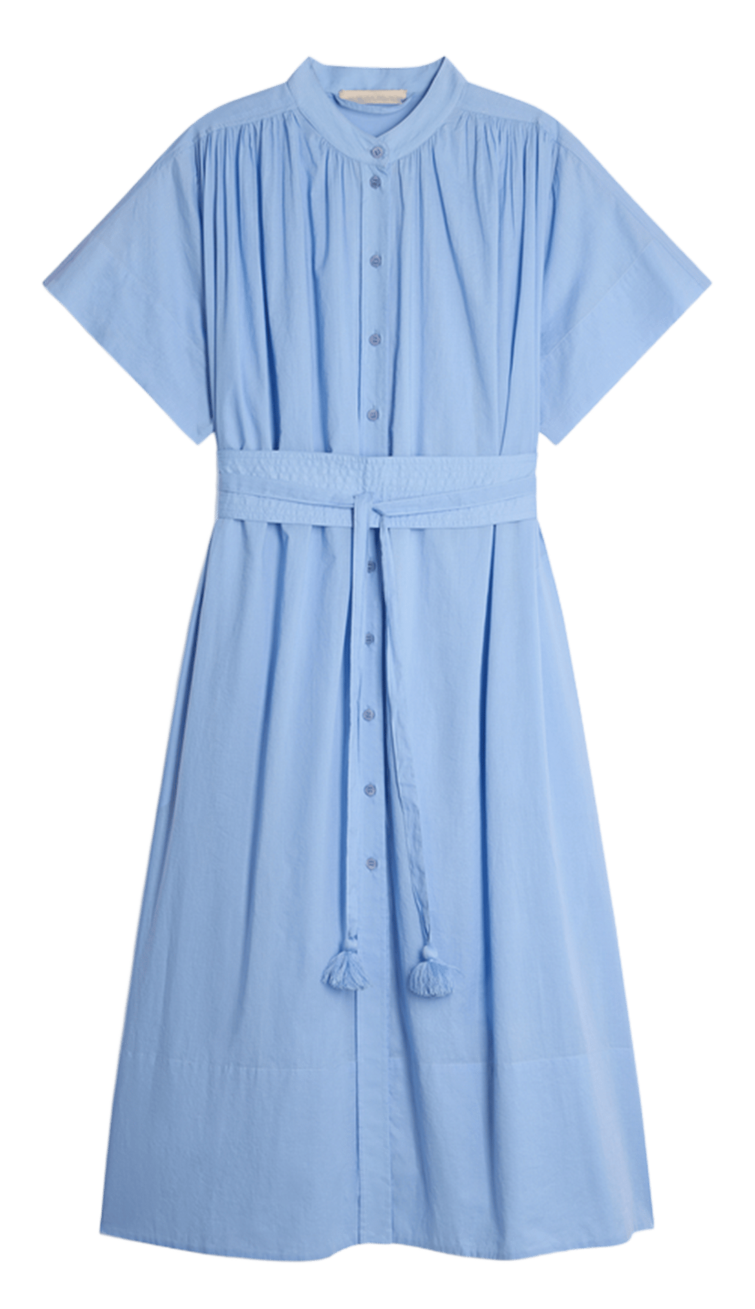 Baumwoll-Midikleid mit Rundhalsausschnitt VANESSA BRUNO Blau