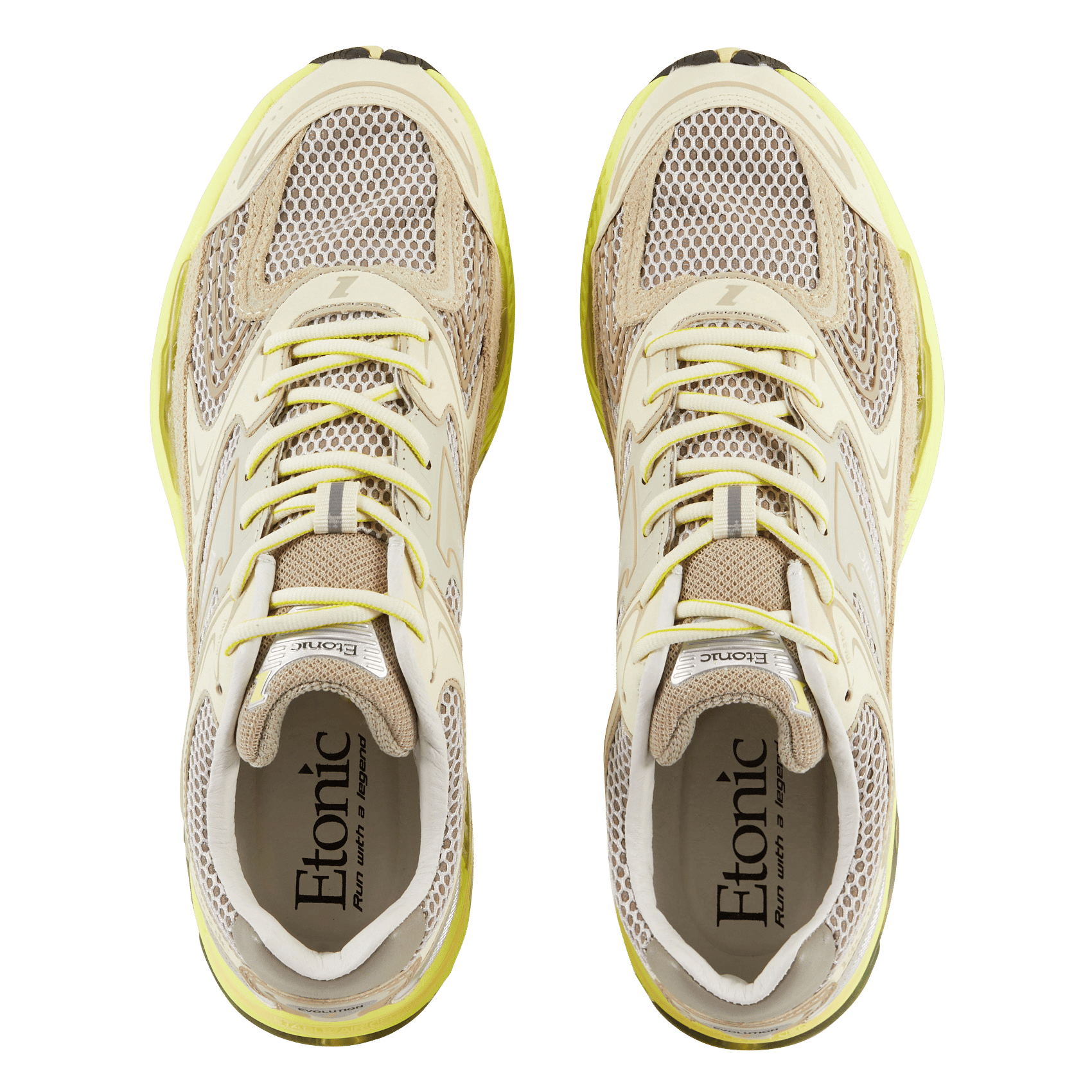 Lace-up flatform sneakers ETONIC Yellow