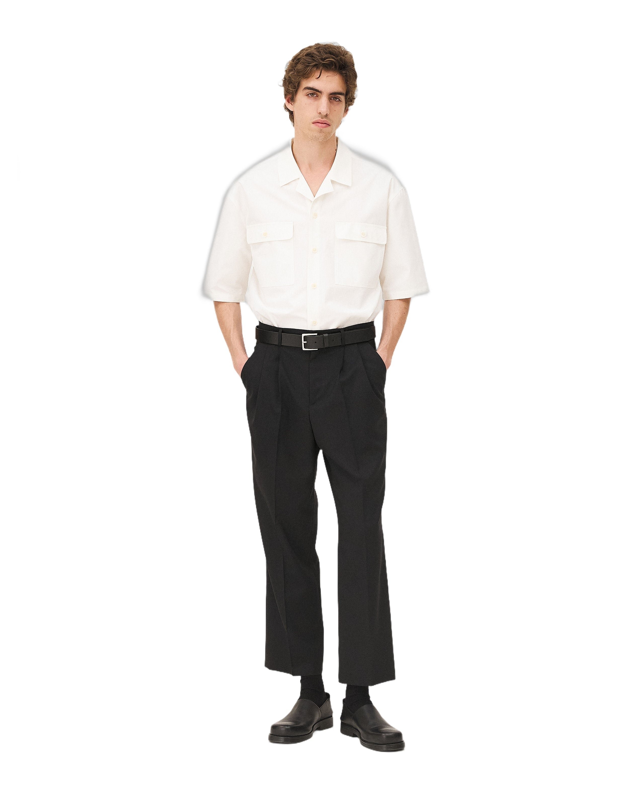 Trousers with pleats CLYDE BLACK Noyoco Black