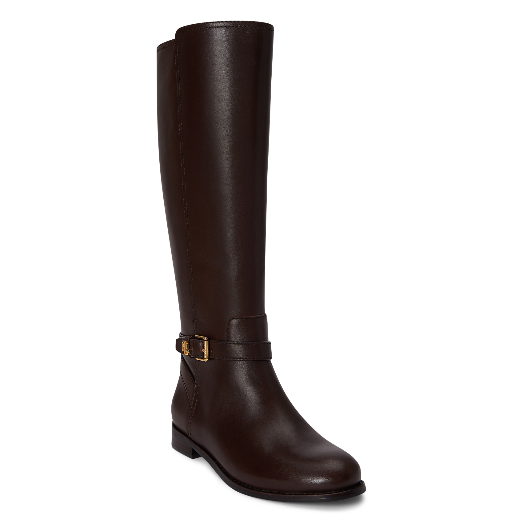 Bottes hautes plates en cuir | Marron LAUREN RALPH LAUREN Femme