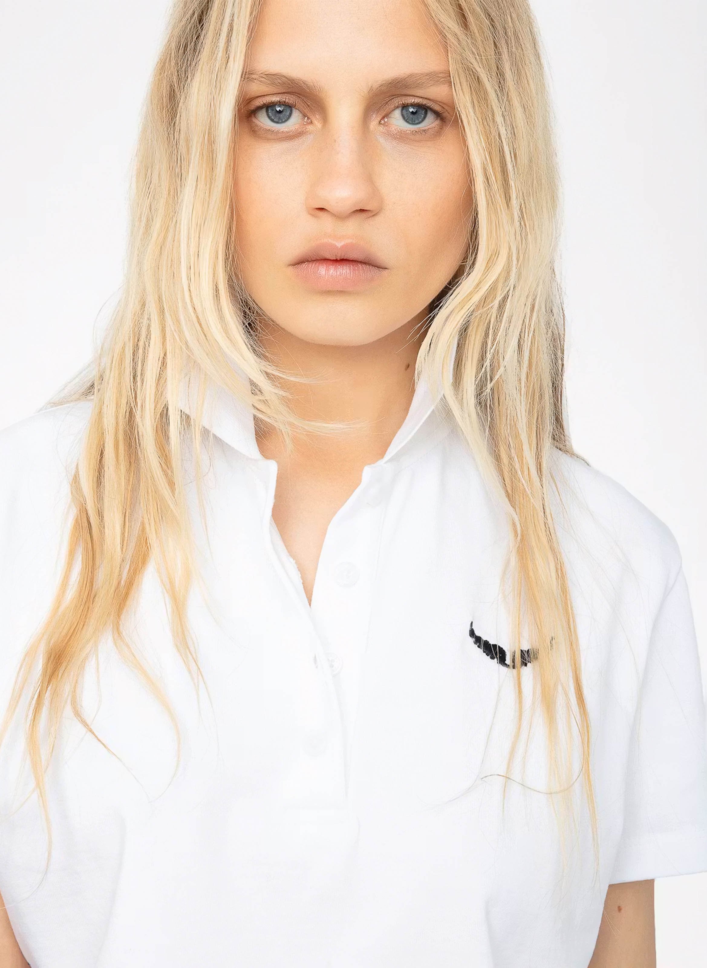 Korte, katoenen polo ZADIG&VOLTAIRE Wit