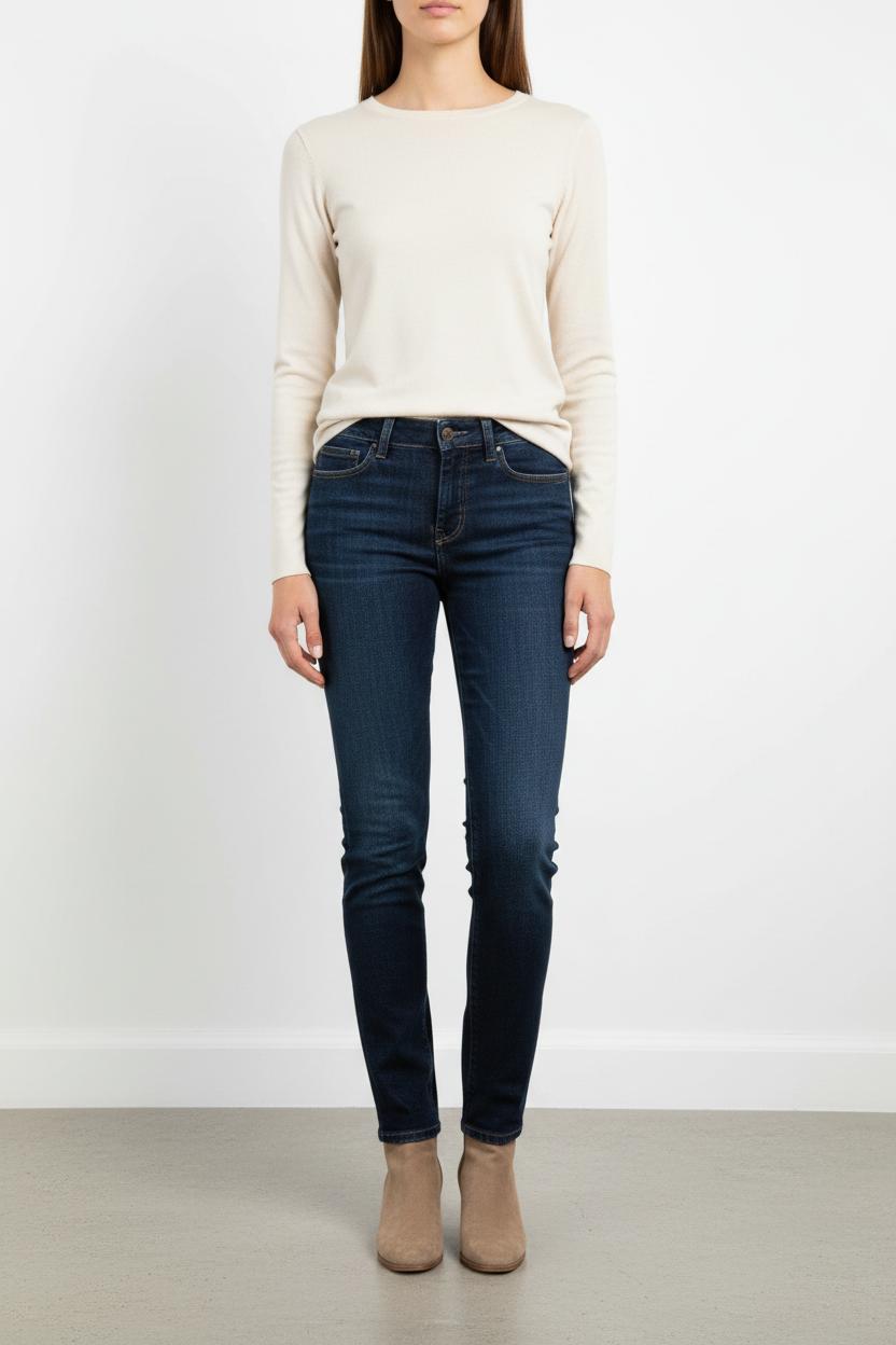 Cropped slim jeans with studs INES DE LA FRESSANGE - Seconde main Blue