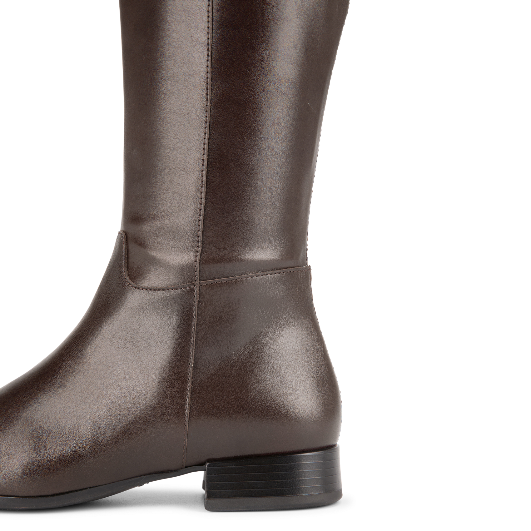 Bottes hautes à bout carré en cuir | Marron VAGABOND Femme