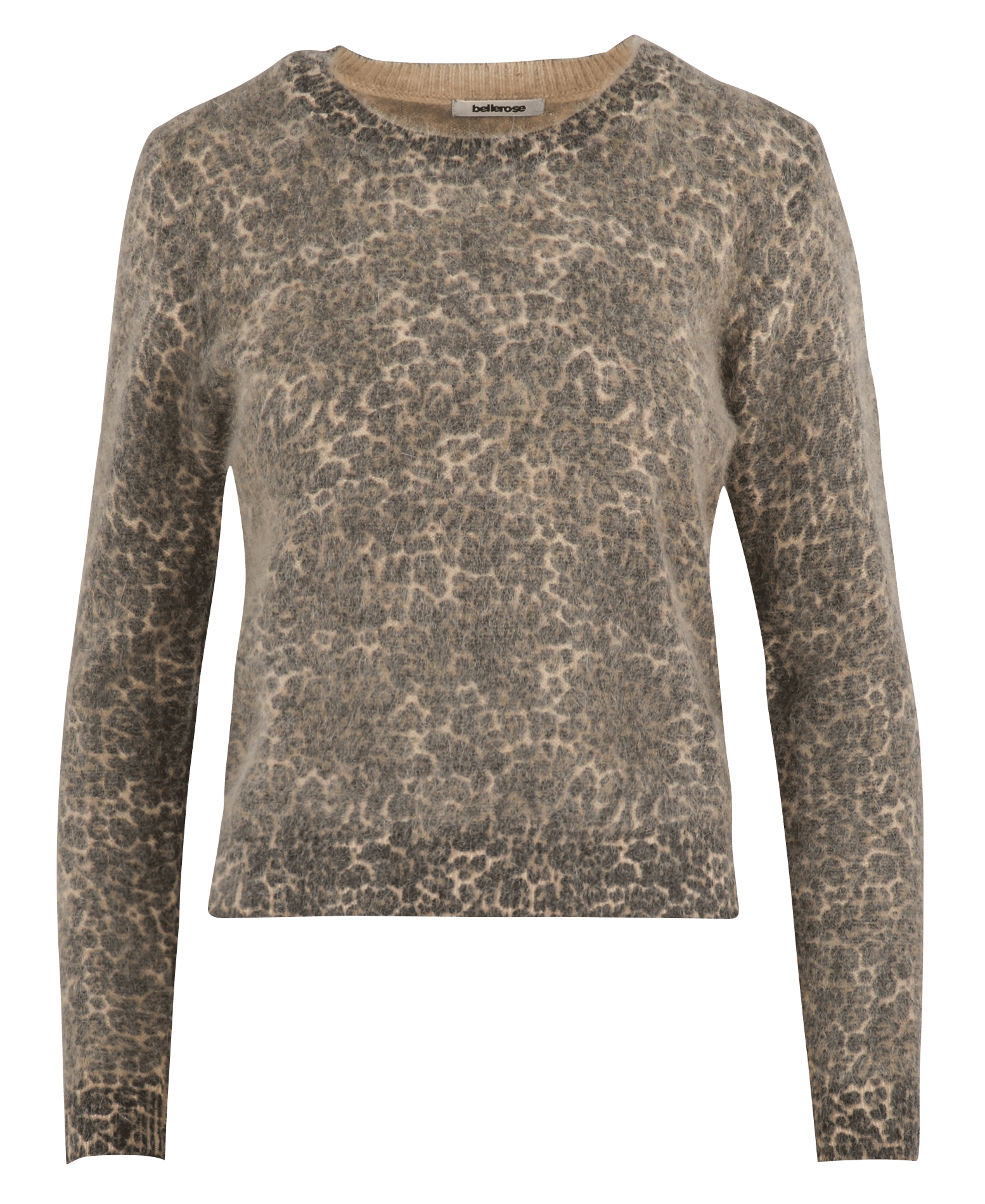 Straight round neck wool printed sweater BELLEROSE Multicolored
