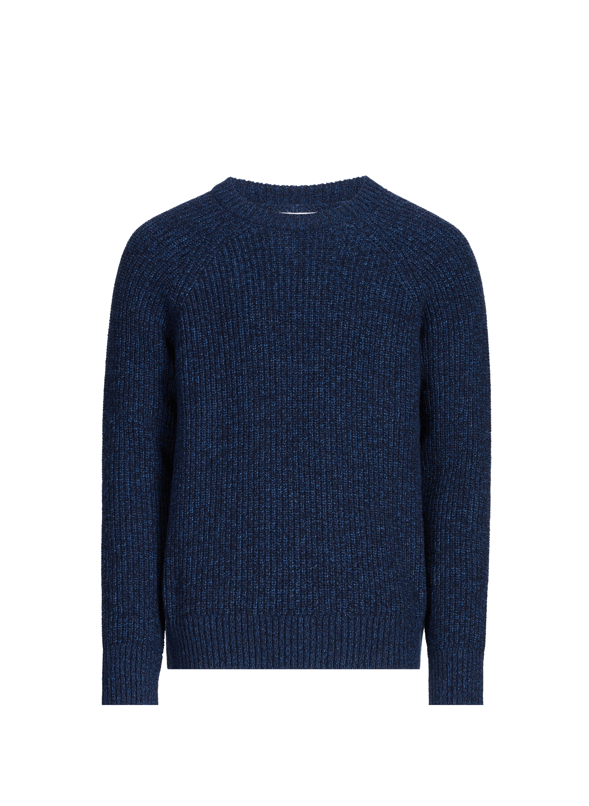 Round neck wool blend boys sweater SAISON 1865 Blue