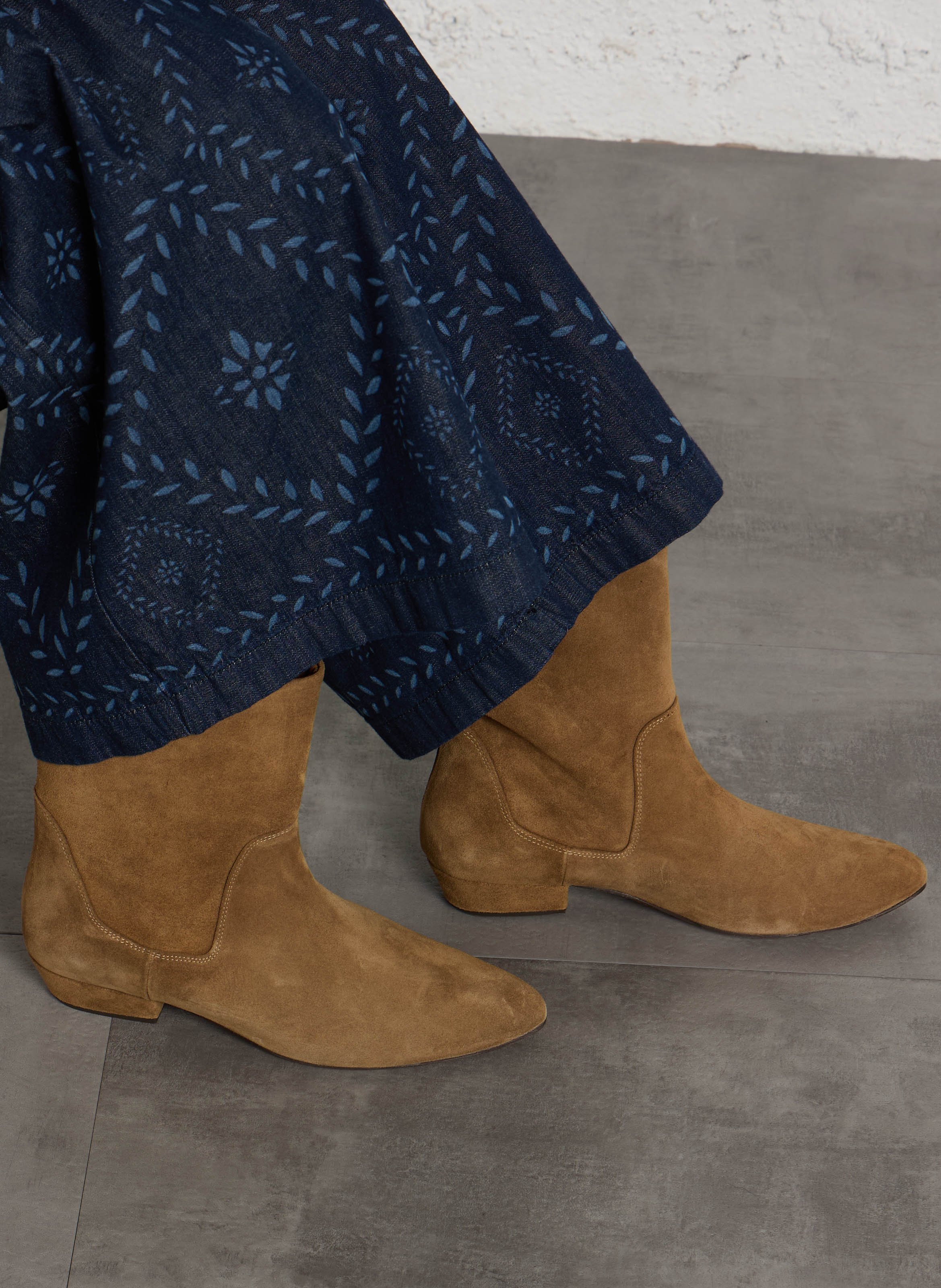 Suede leather ankle boots ANONYMOUS COPENHAGEN Brown