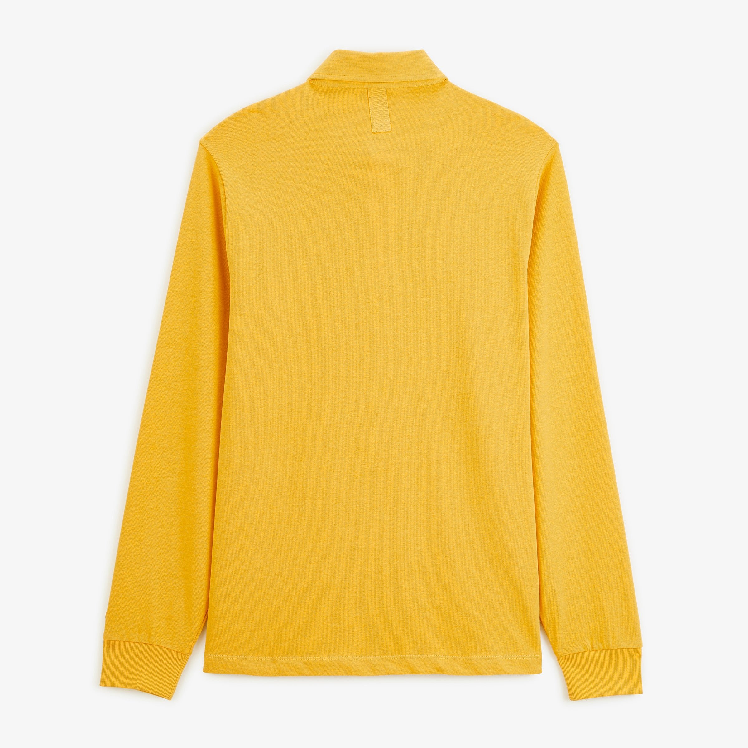 Rugby polo with long sleeves and embroidered badges in mustard yellow SERGE BLANCO Yellow