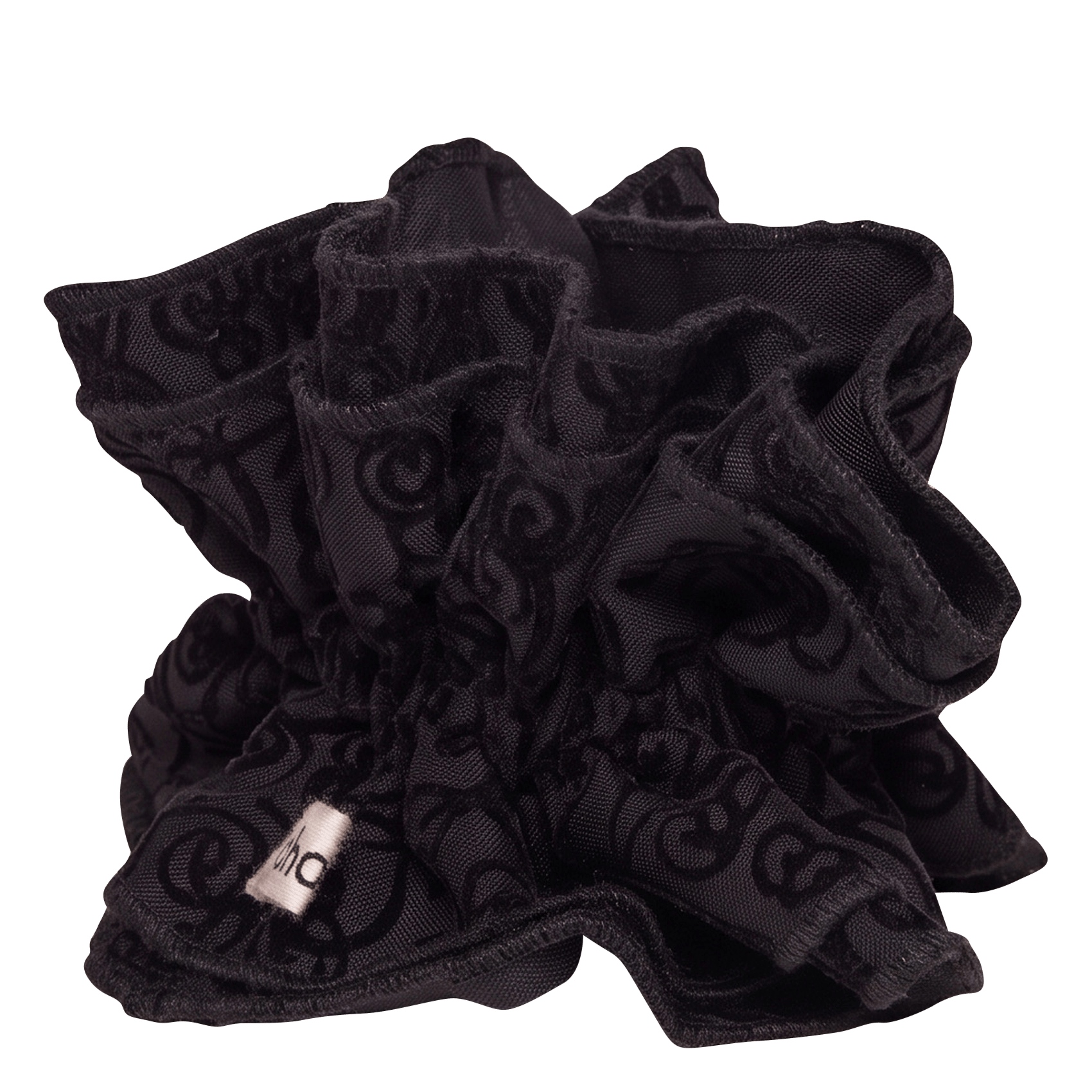 Oversized scrunchie in a wool blend CHOU AU CARRE Black
