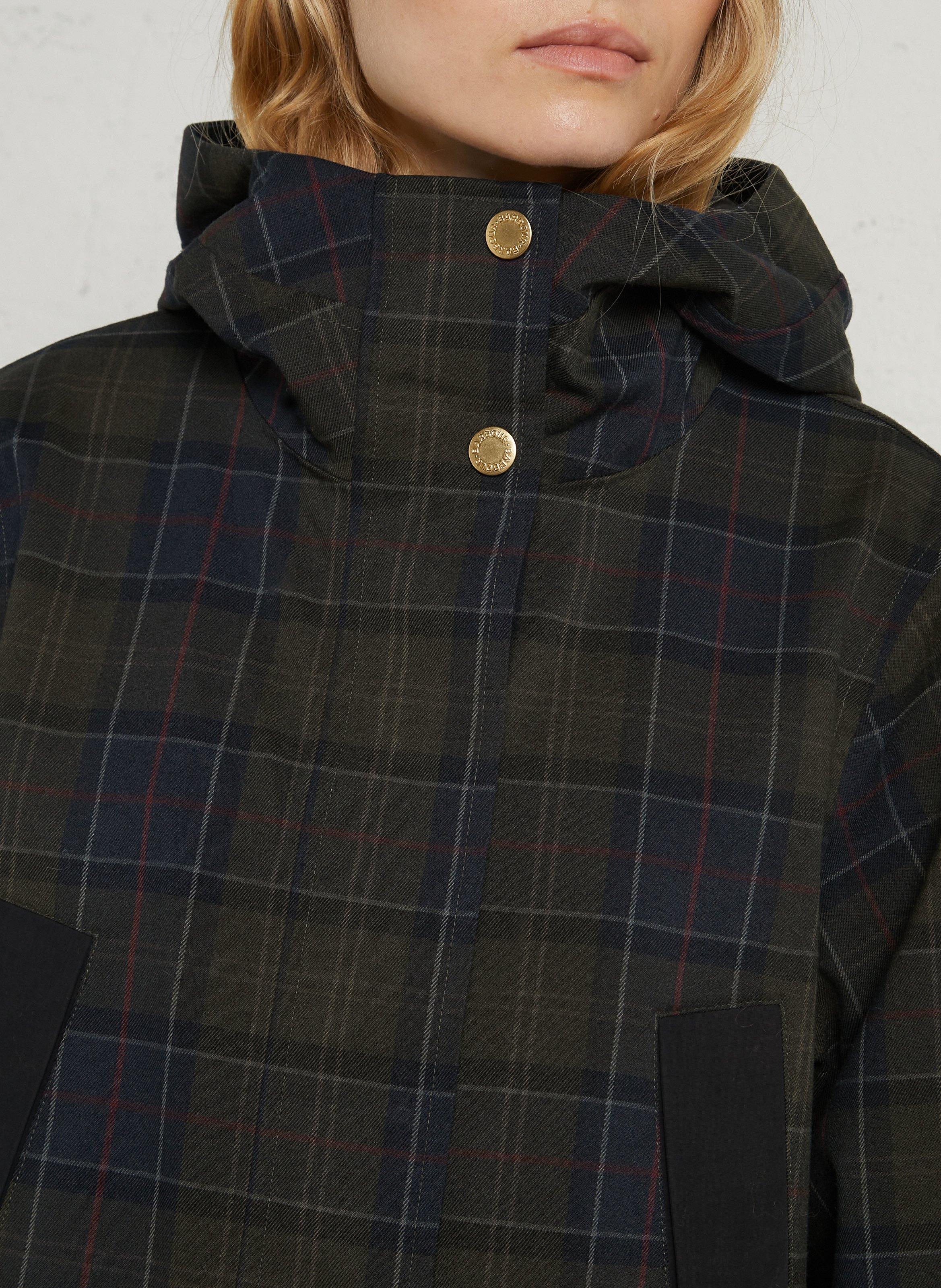 Oversized geruite jas BARBOUR Groen