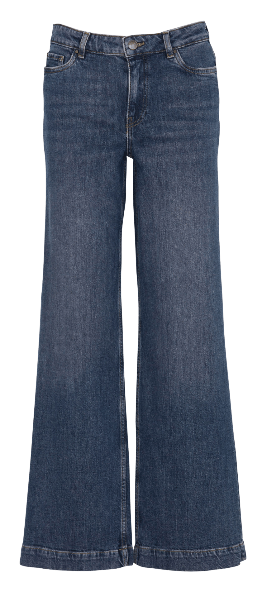 Wide-leg cotton-blend jeans MAISON 123 Blue