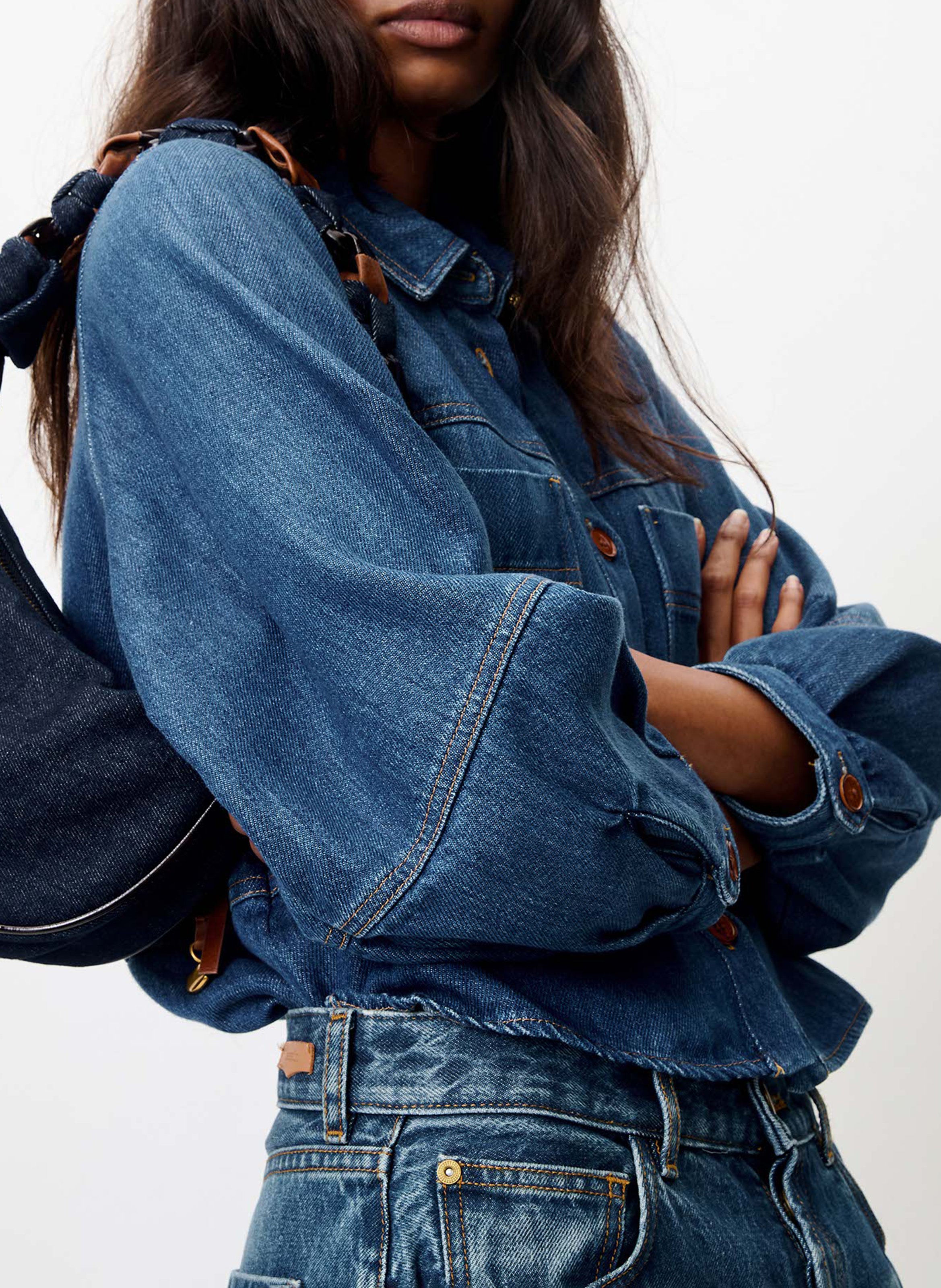 Jeansjacke mit klassischem Kragen SESSUN Blau