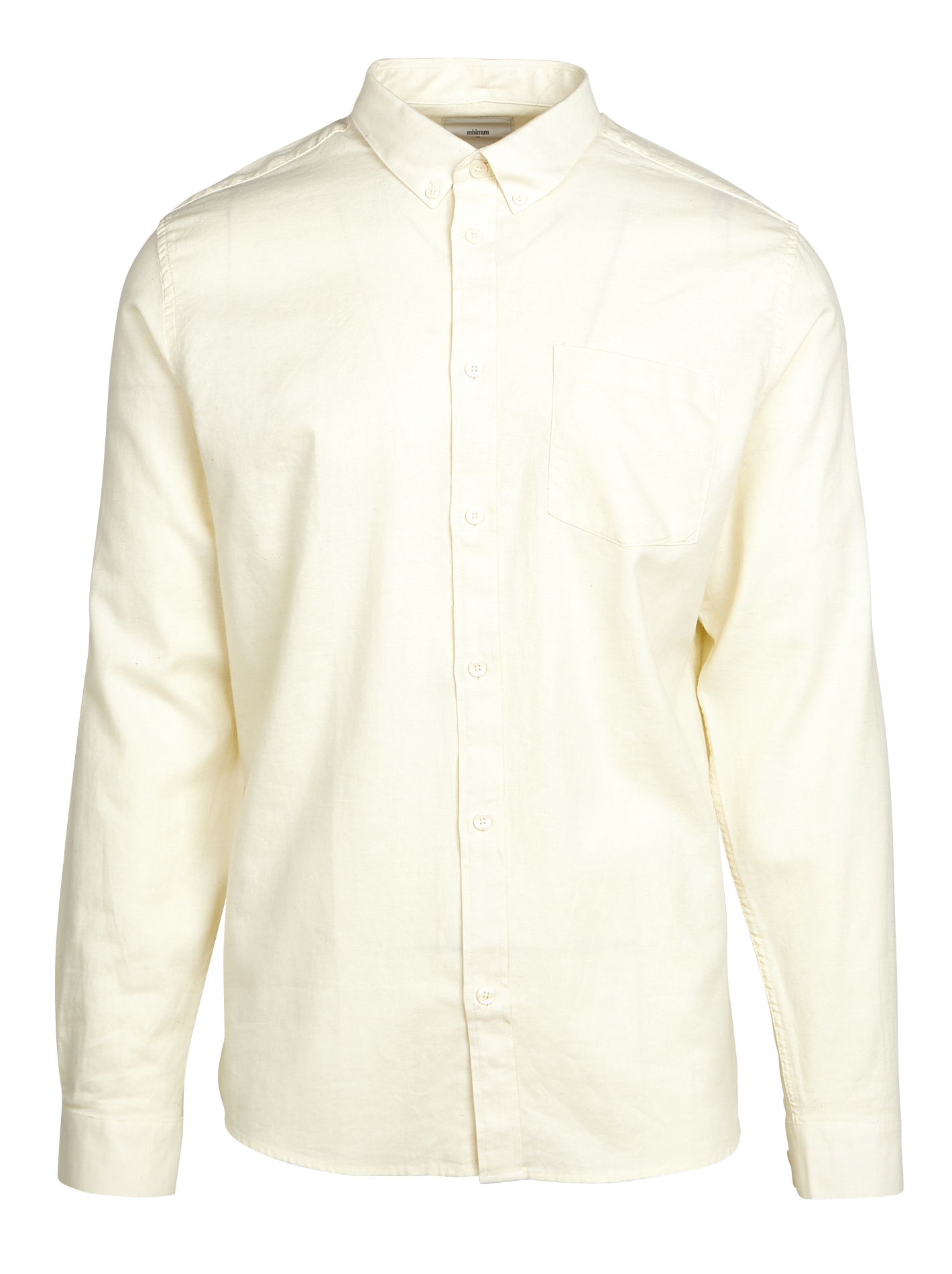 Regular-fit cotton shirt with button-down collar White