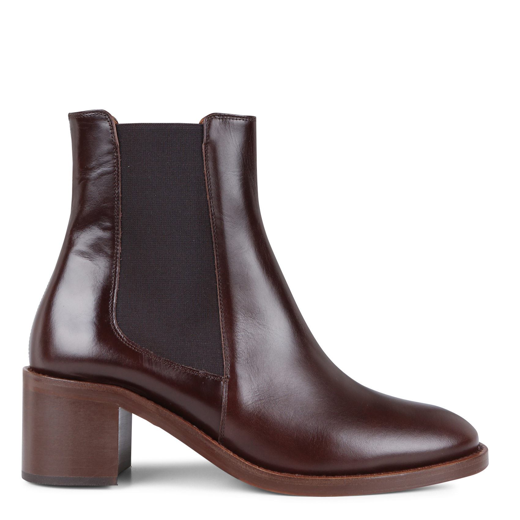 Leather mid-calf boots RIVECOUR Brown