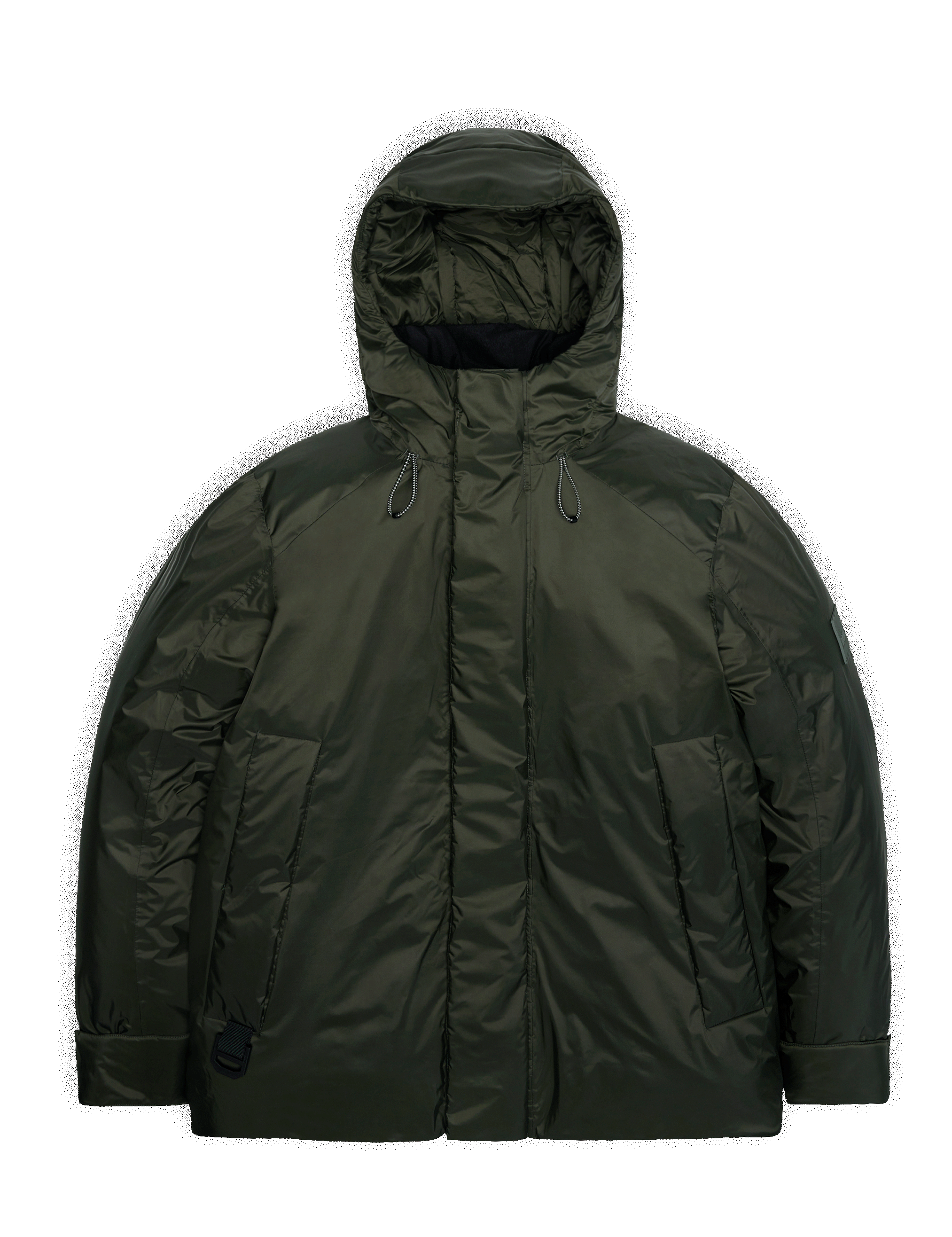 Regenjacke mit Stehkragen und Kapuze RAINS Grun