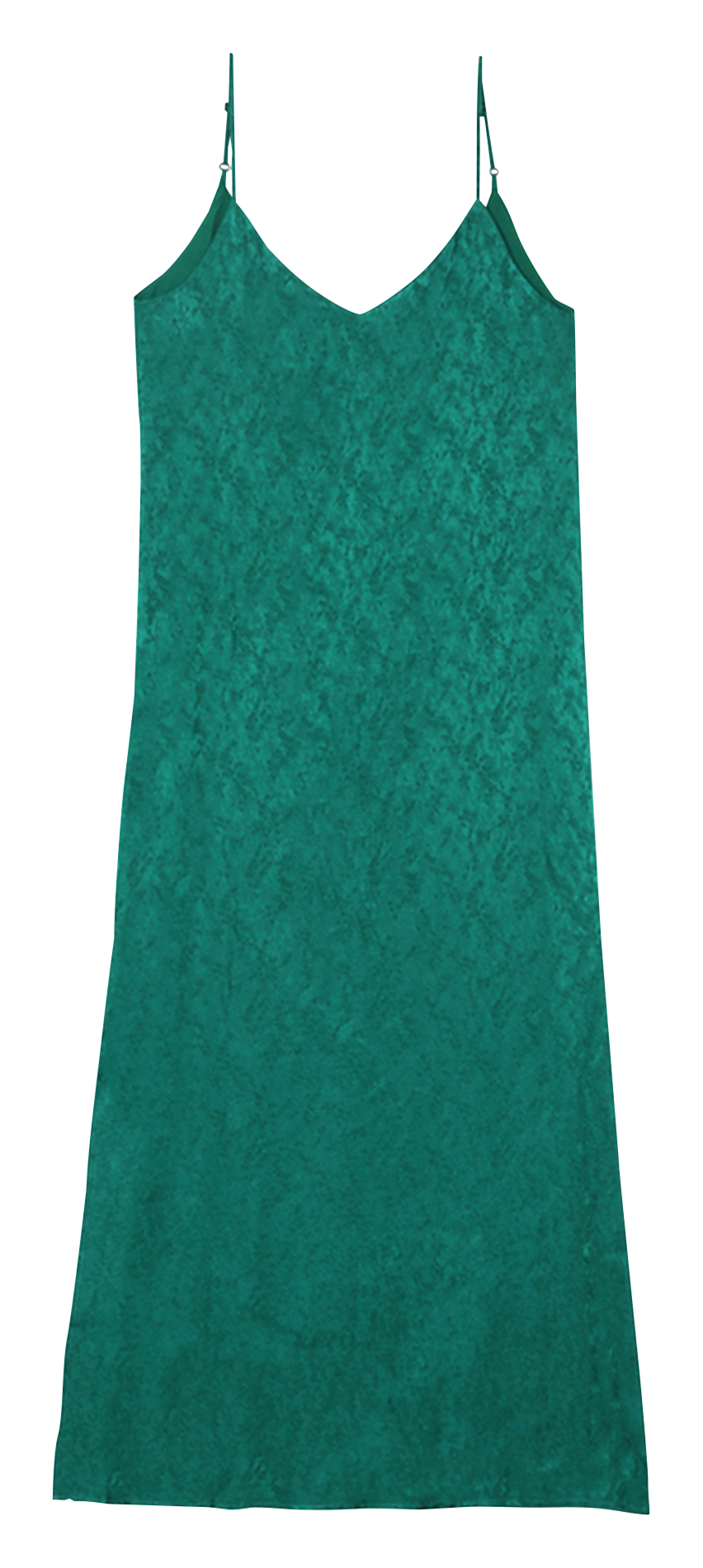 Long flared V-neck dress GRACE ET MILA Green