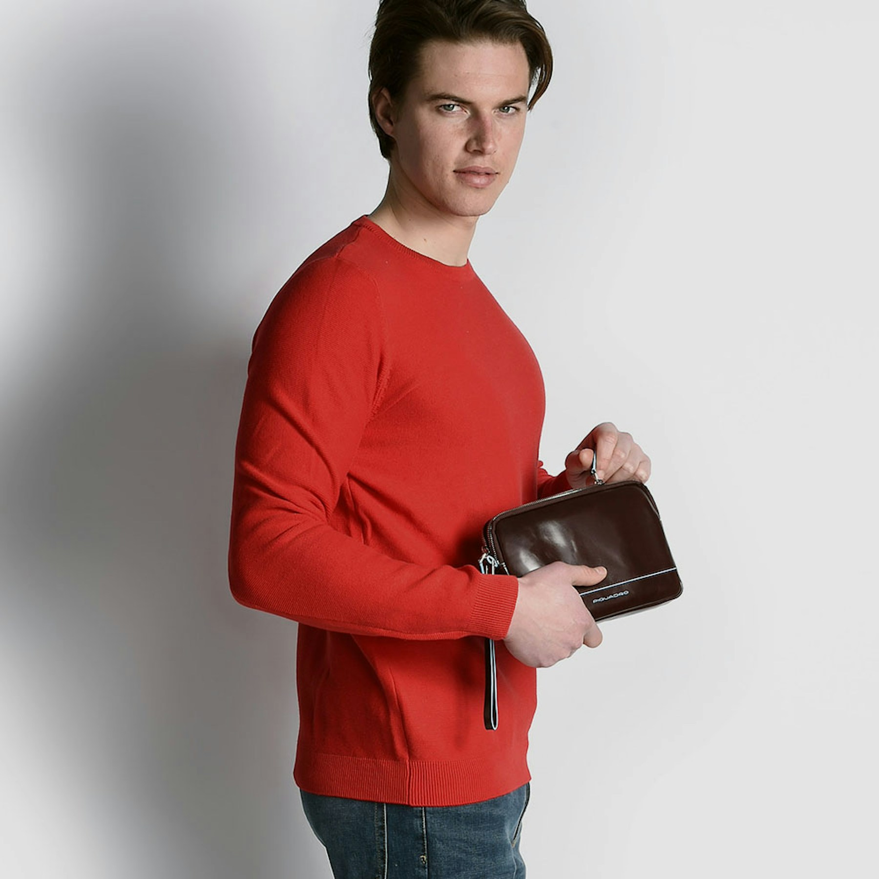 Men's handbag with handle PIQUADRO Blue