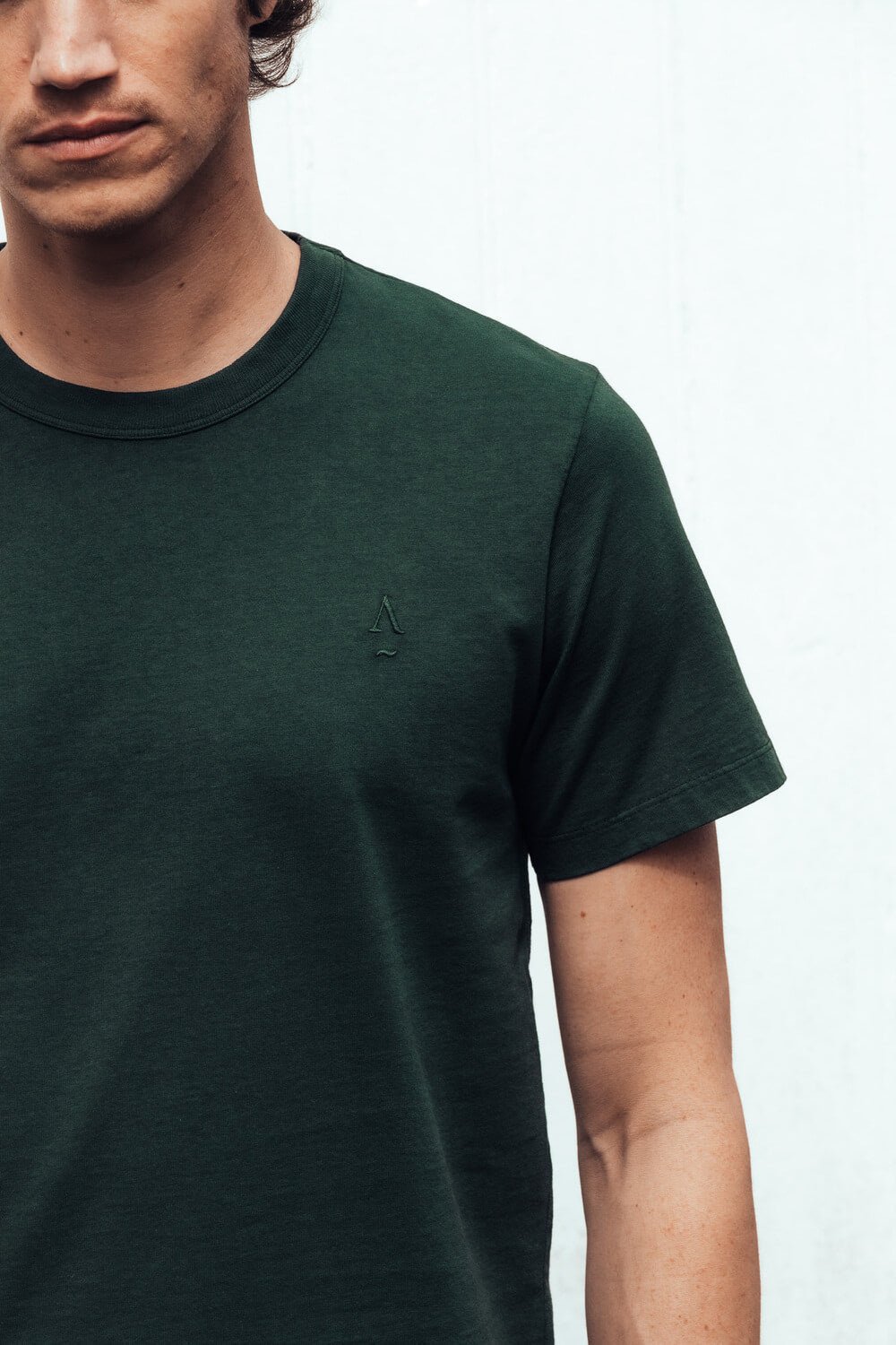 Short-sleeved T-shirt with round neckline APNEE Green