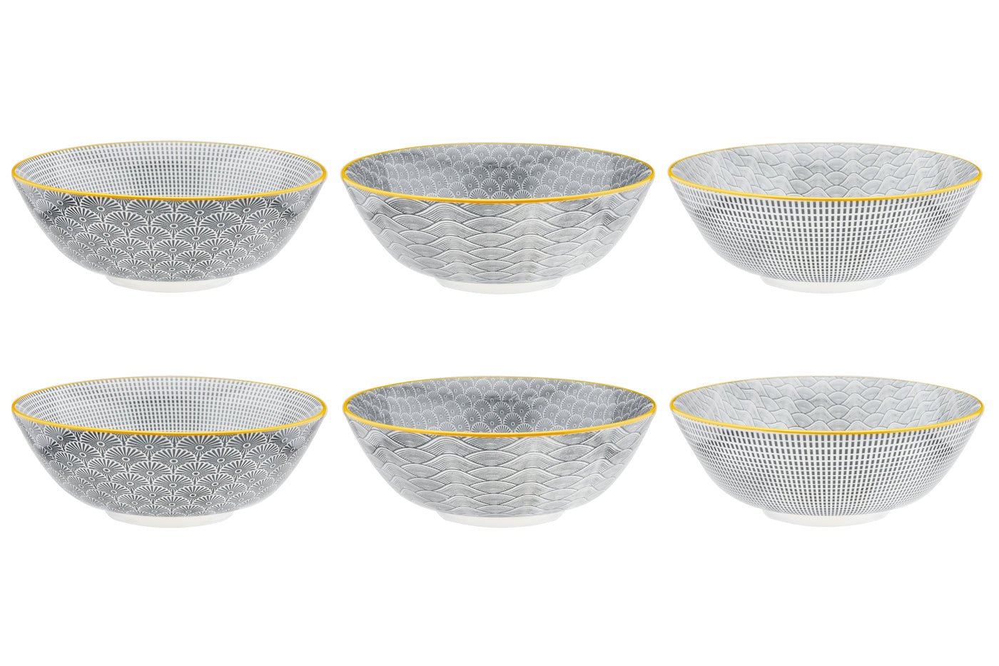 Bowl pattern ø21cm - 6 pieces - color BJORN