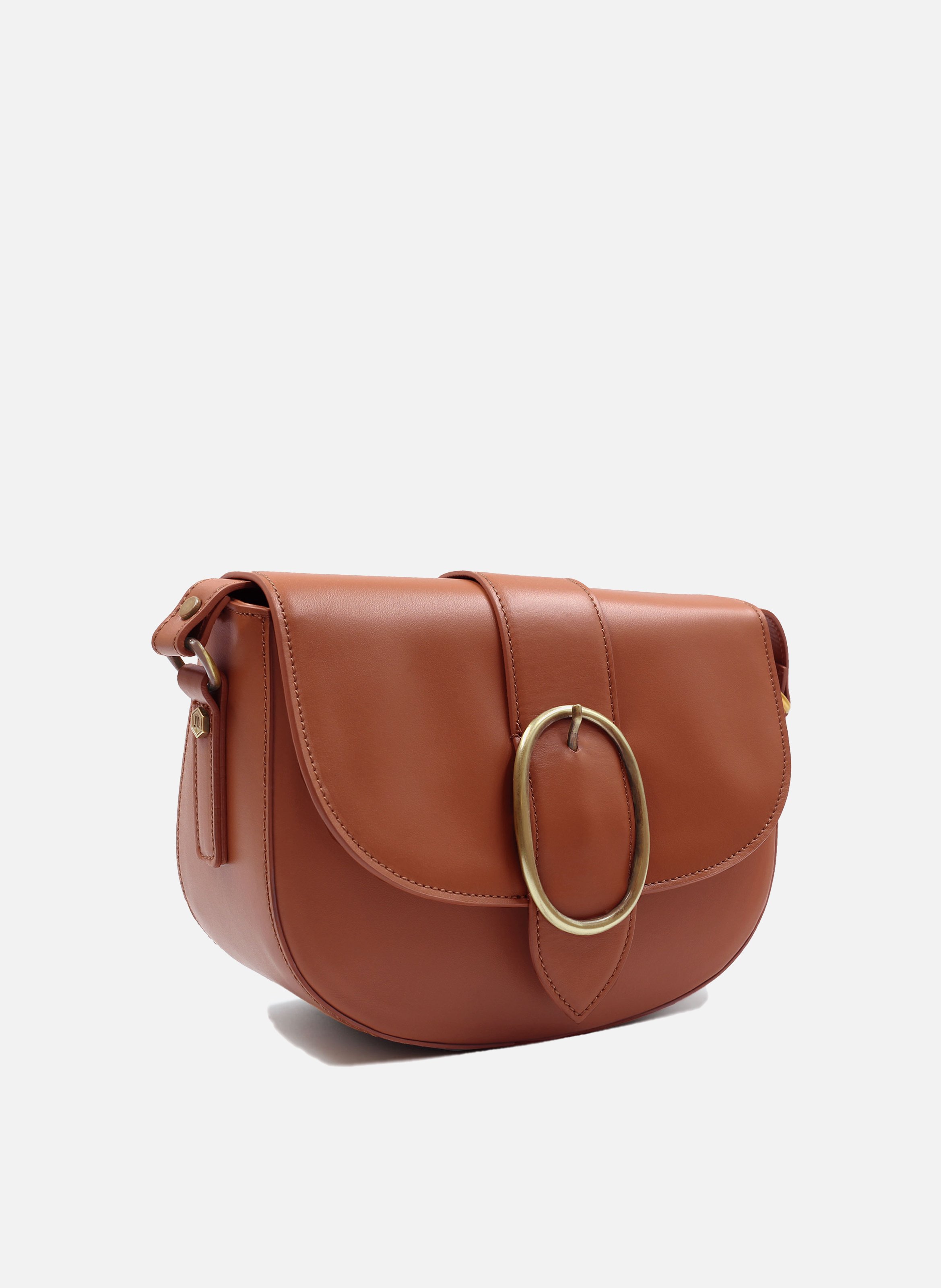 Sac boucle cuir lisse JULES & JENN Orange