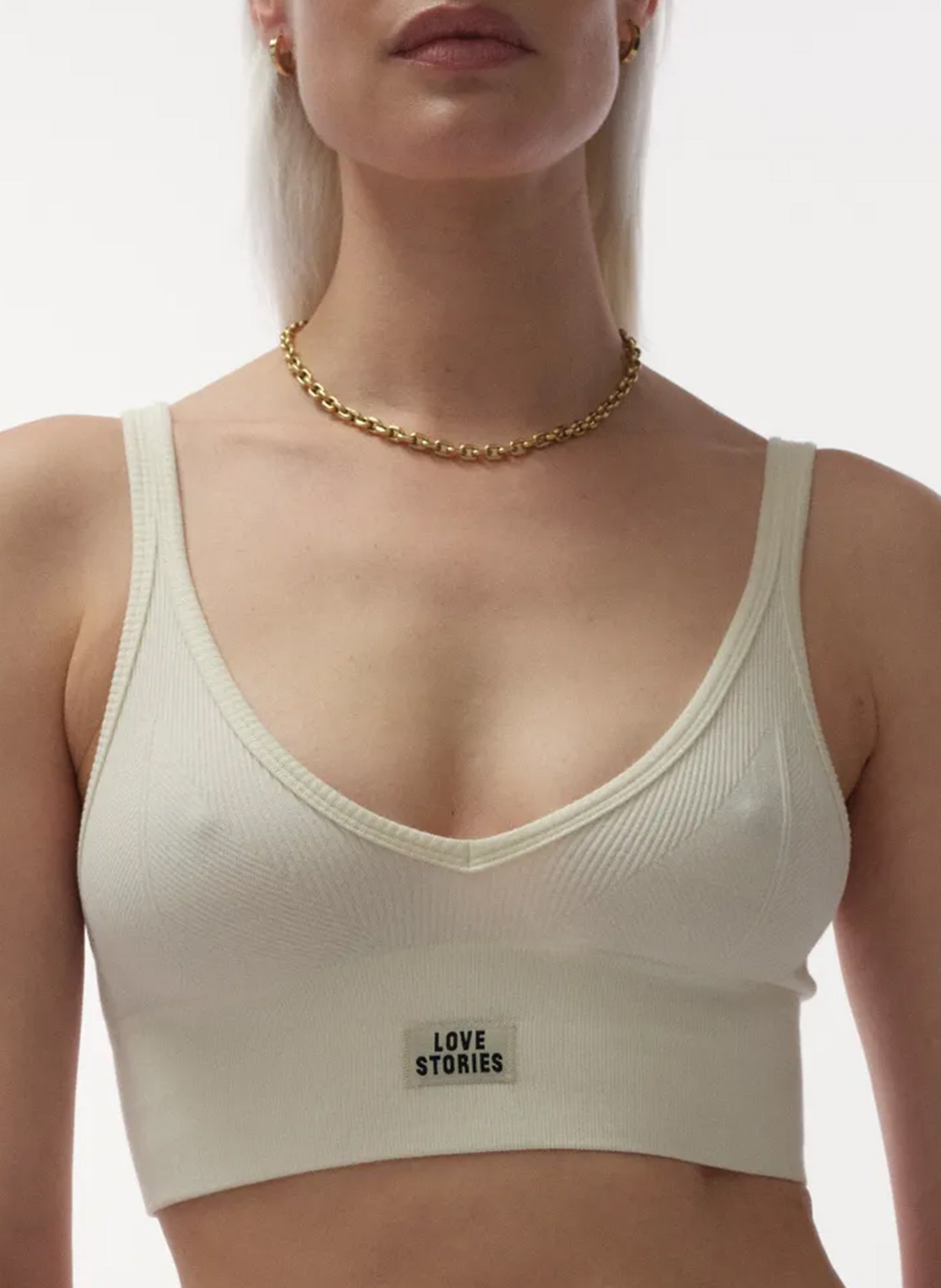 Bralette sportive à bretelles Blanc