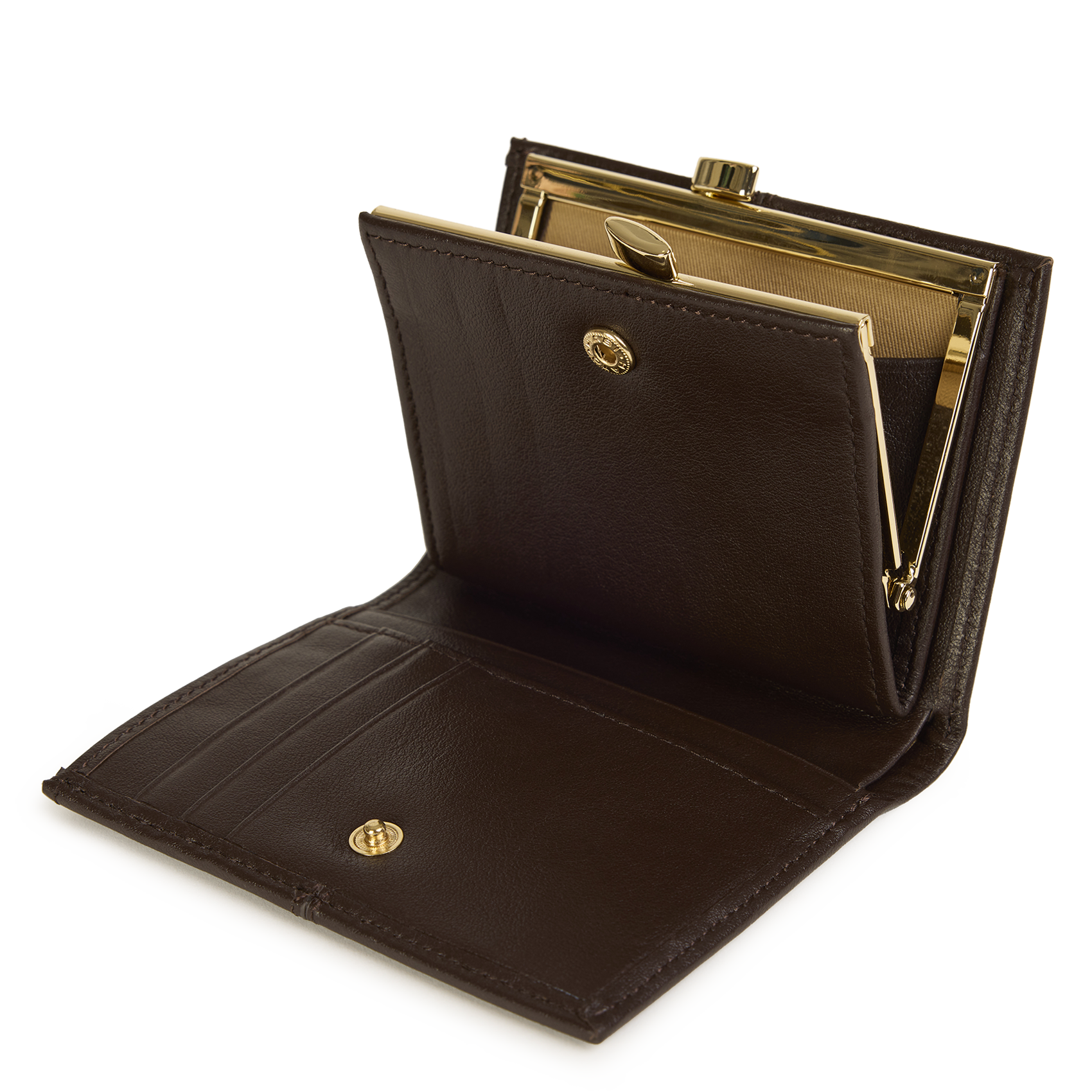 Porte monnaie en cuir NAT & NIN Marron