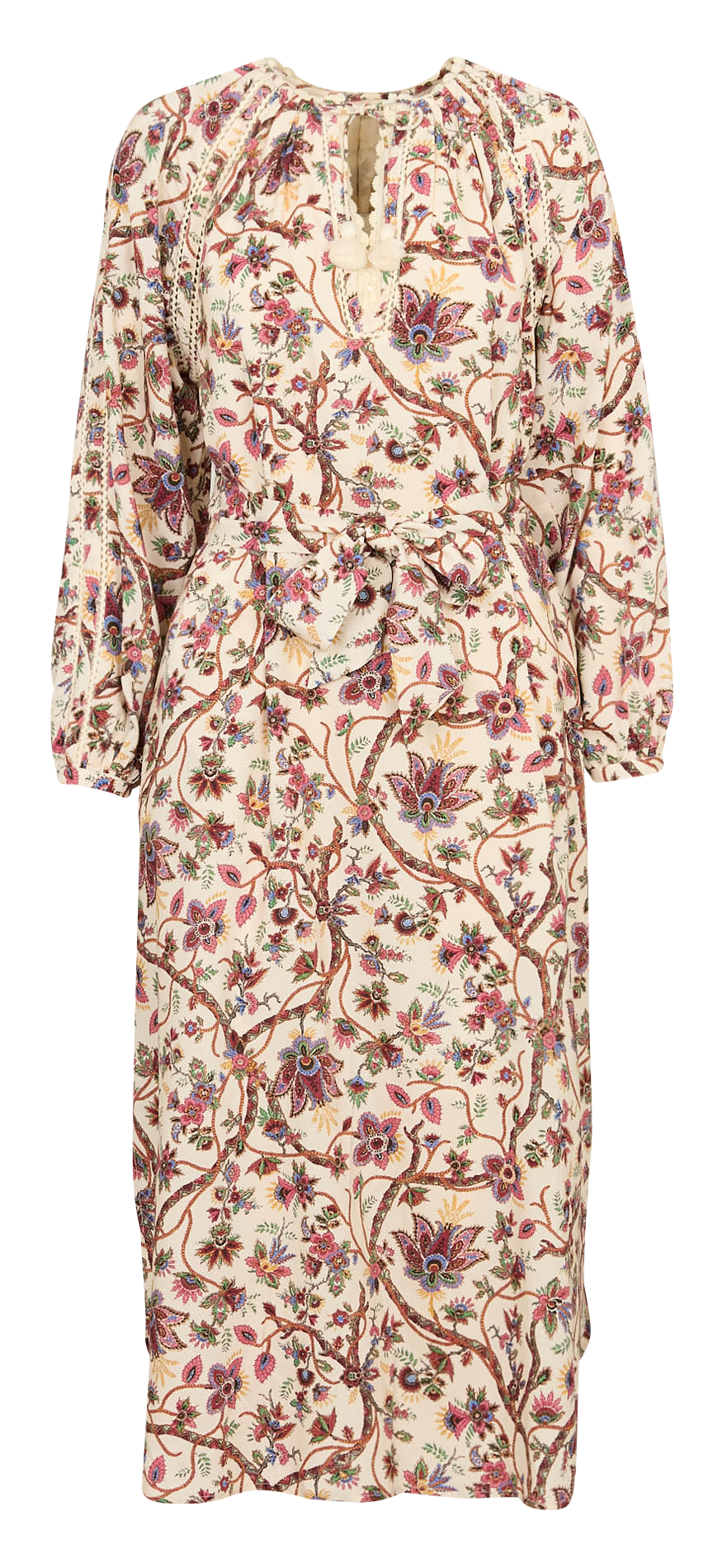 Lange jurk met V-hals en print LOUISE MISHA Multicolored