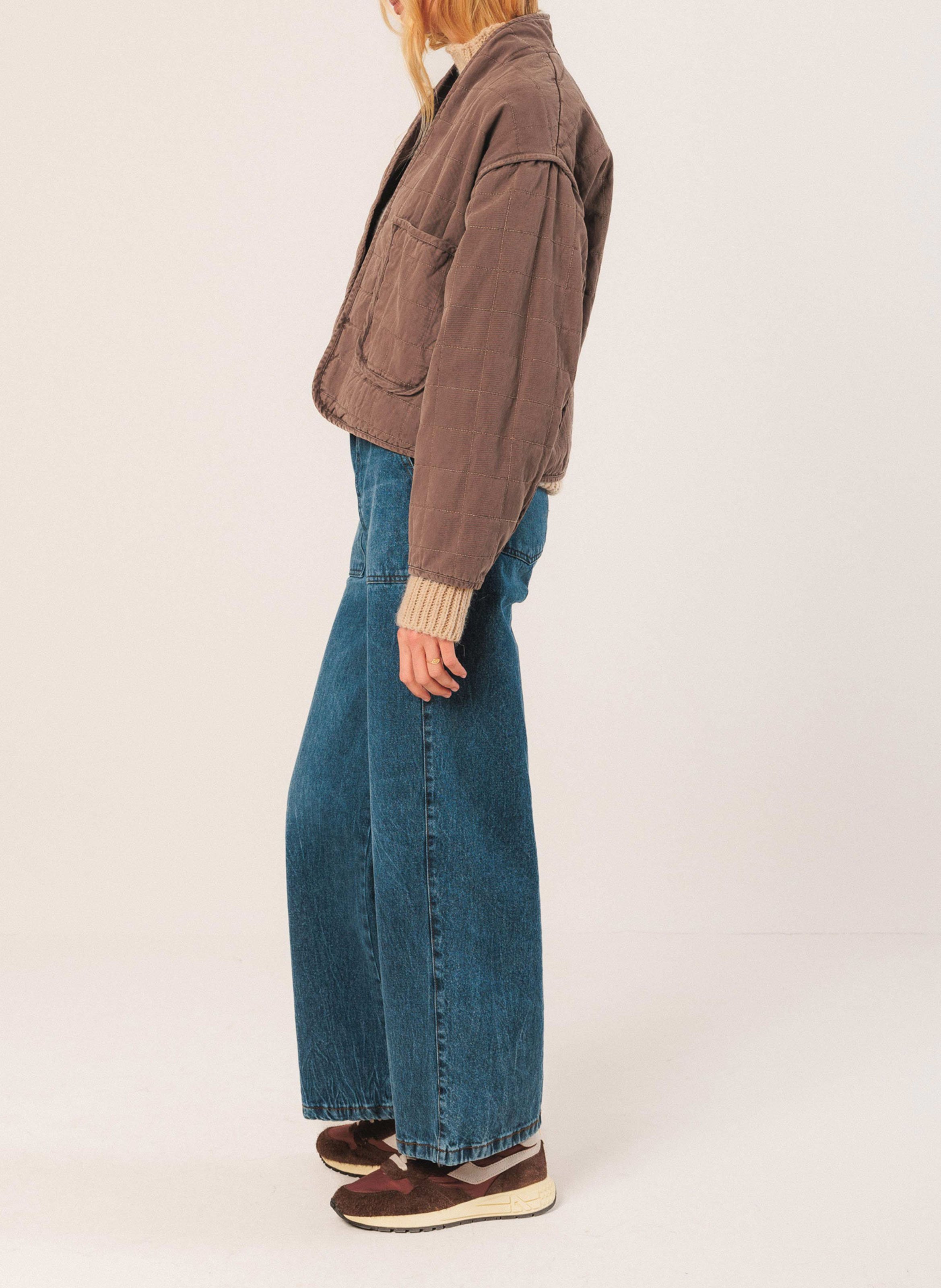 Veste oversize en coton INDI & COLD Marron