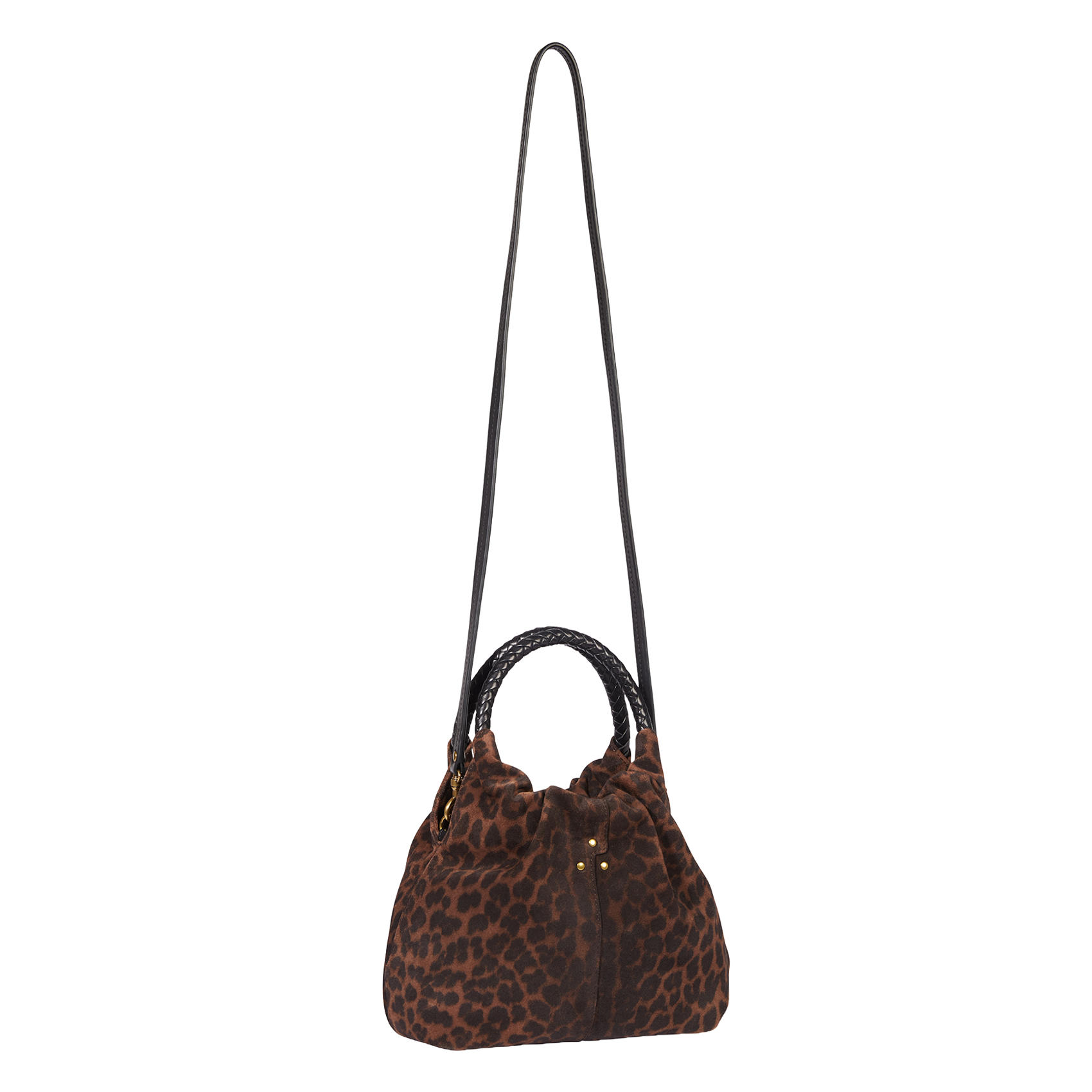 Leopard print leather bucket bag JEROME DREYFUSS Multicolored
