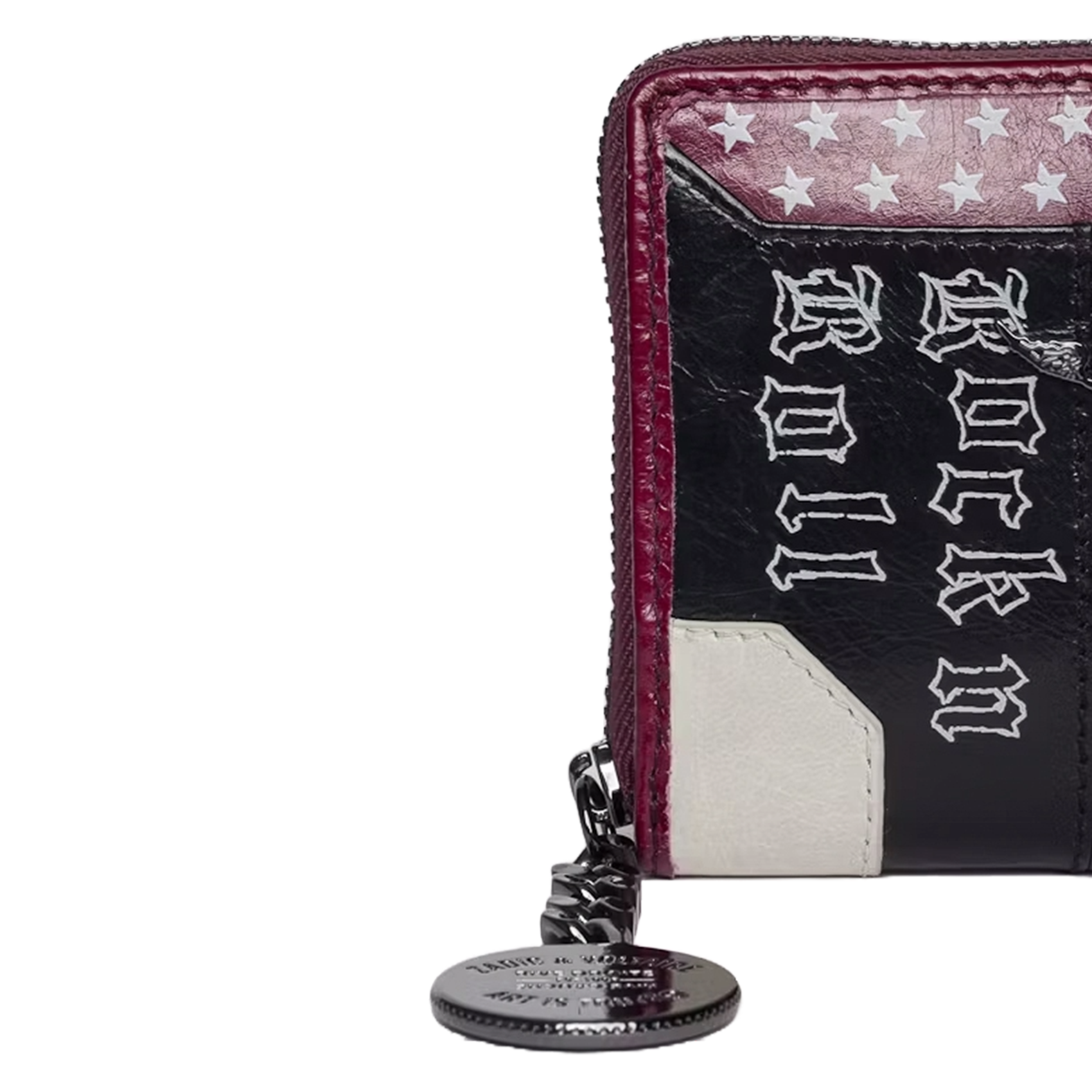 Portemonnaie aus Leder mit Print ZADIG&VOLTAIRE Schwarz