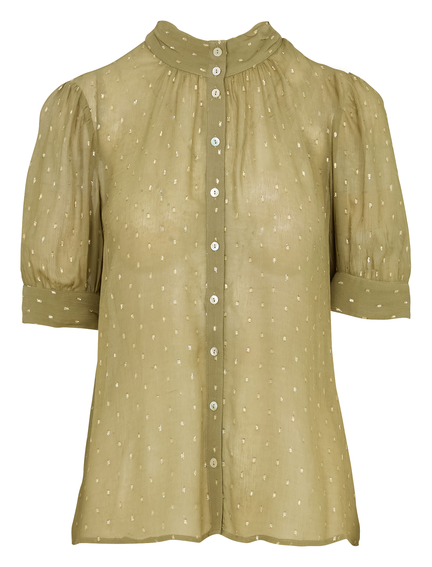 Blouse col rond  BA&SH Kaki