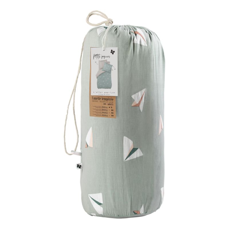 Printed 100% cotton duvet L'EFFET PAPILLON Multicolored