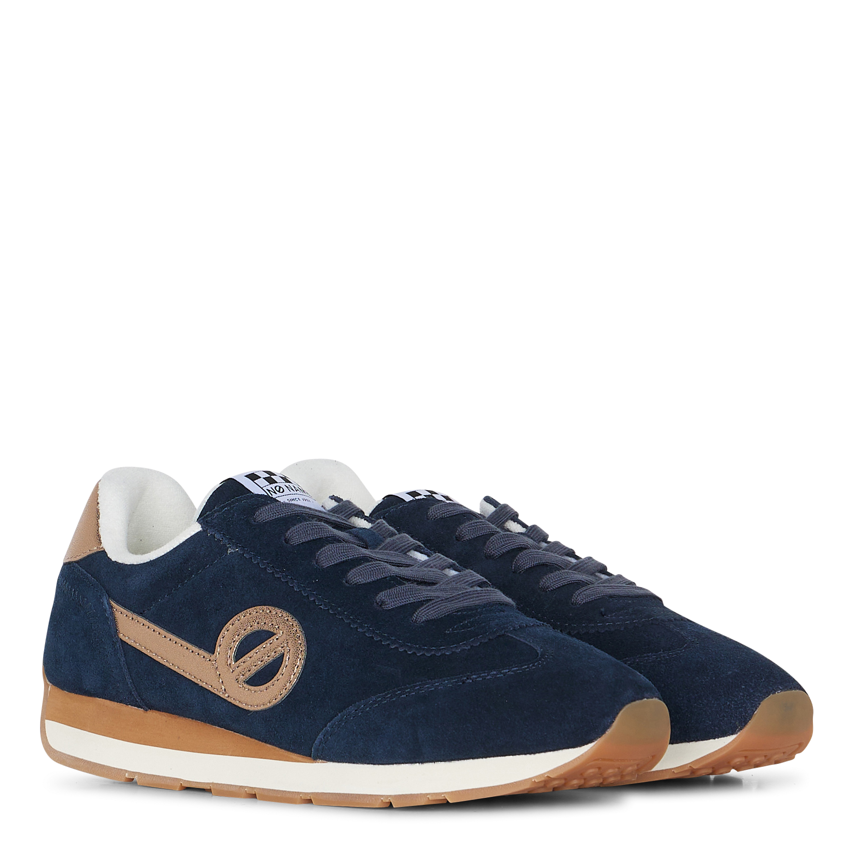 Baskets basses en cuir  NO NAME Bleu