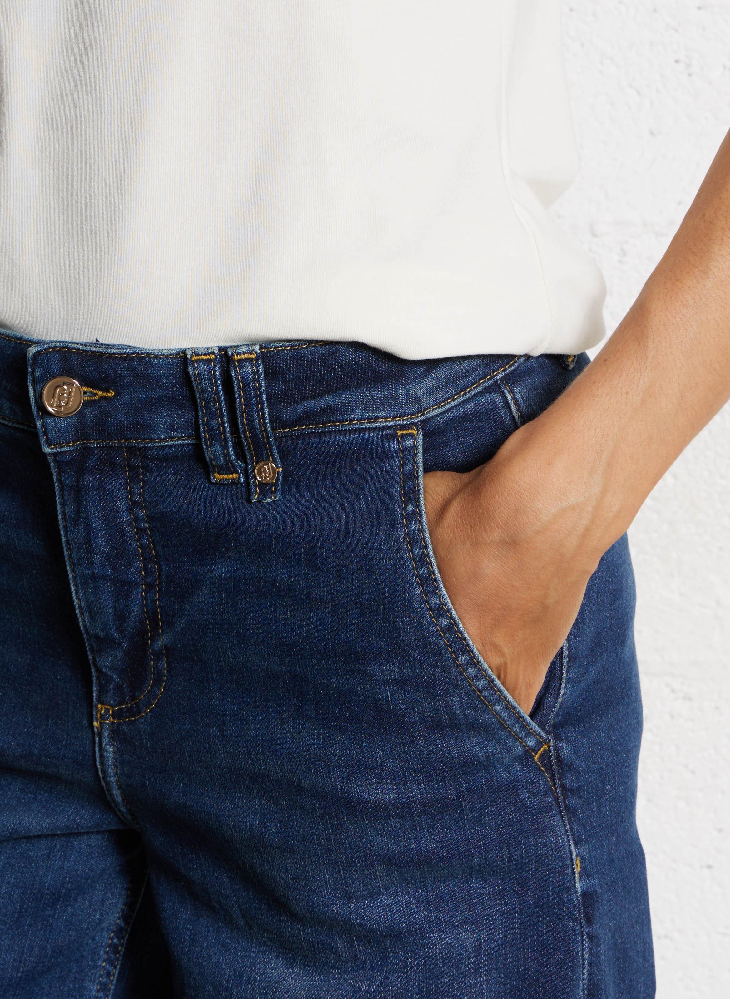 Flared jeans - katoenblend LIU JO Blauw