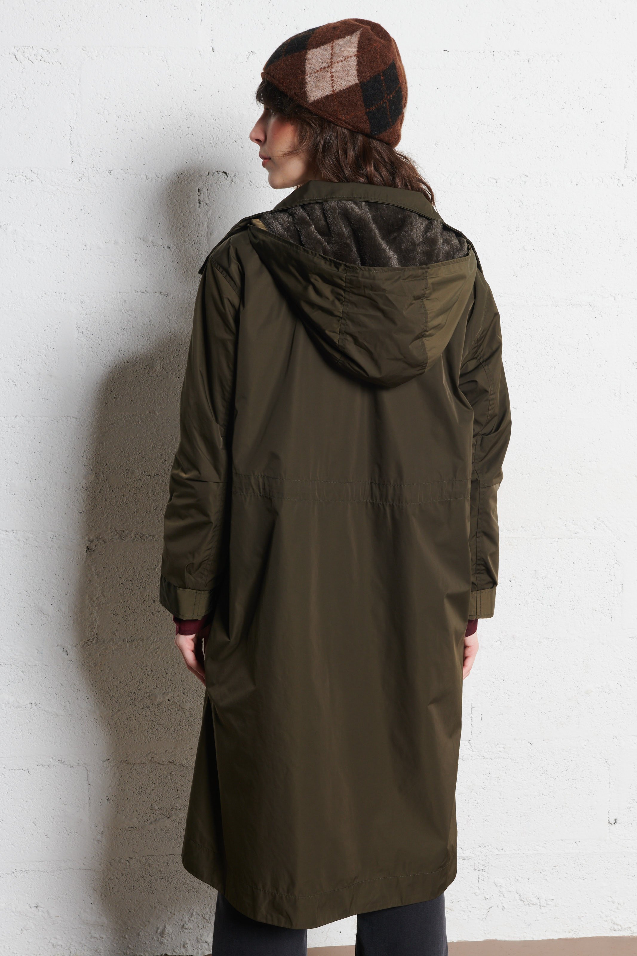 Fishtail lined parka MAISON 123 Khaki