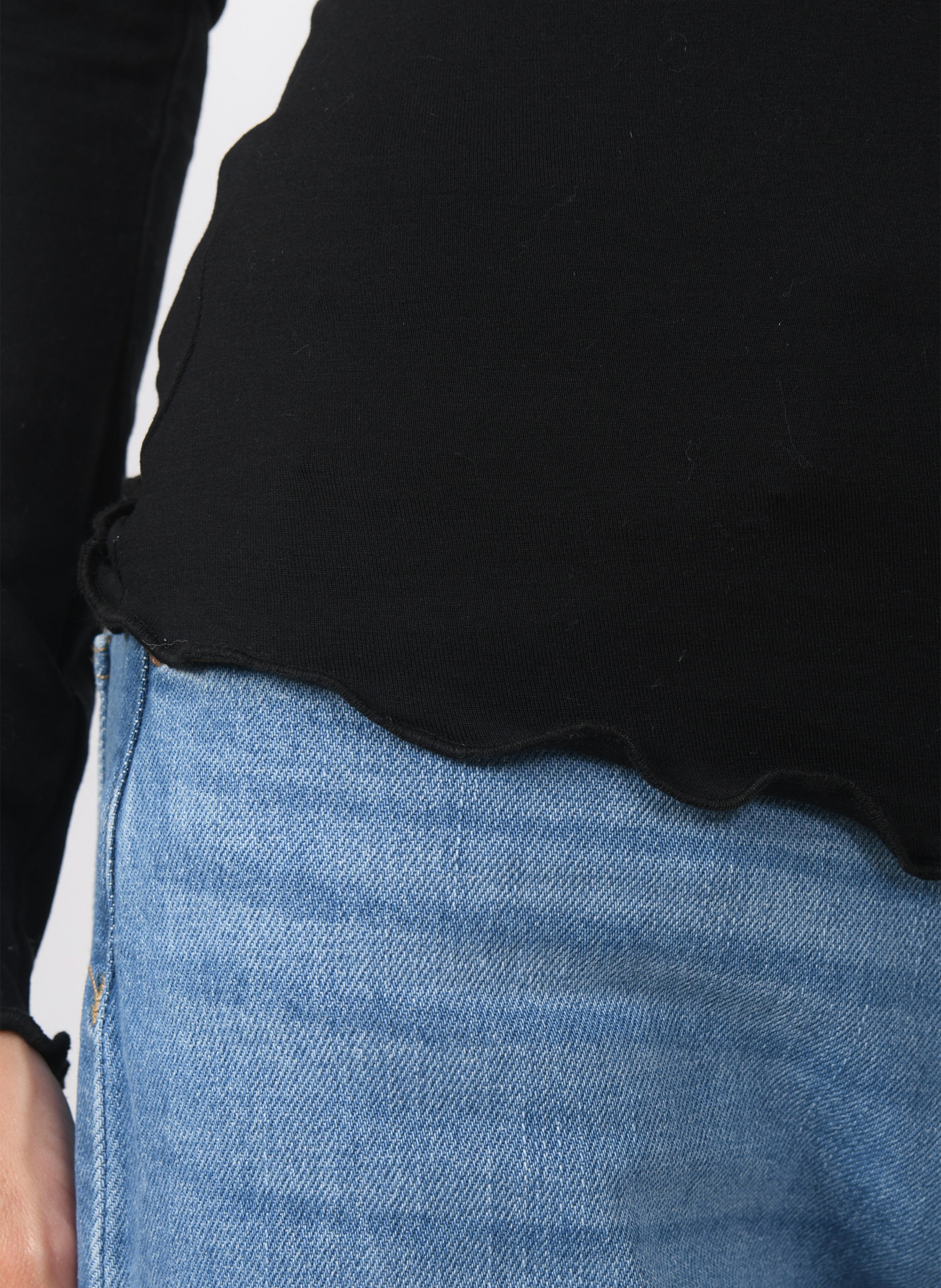 Tee-shirt ajusté effet drapé uni KOOKAI Noir