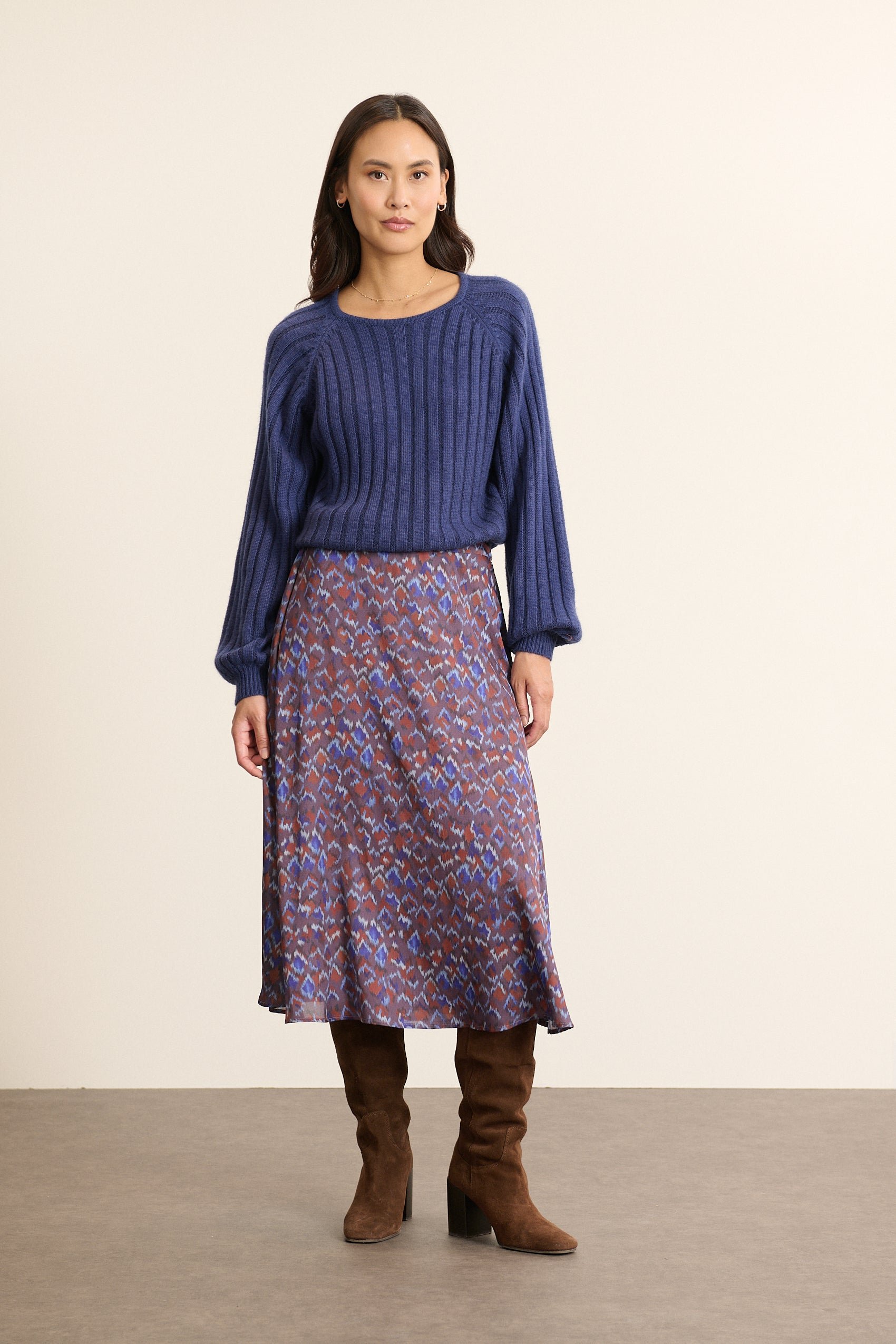 Ribbed knit sweater GARANCE PARIS Blue
