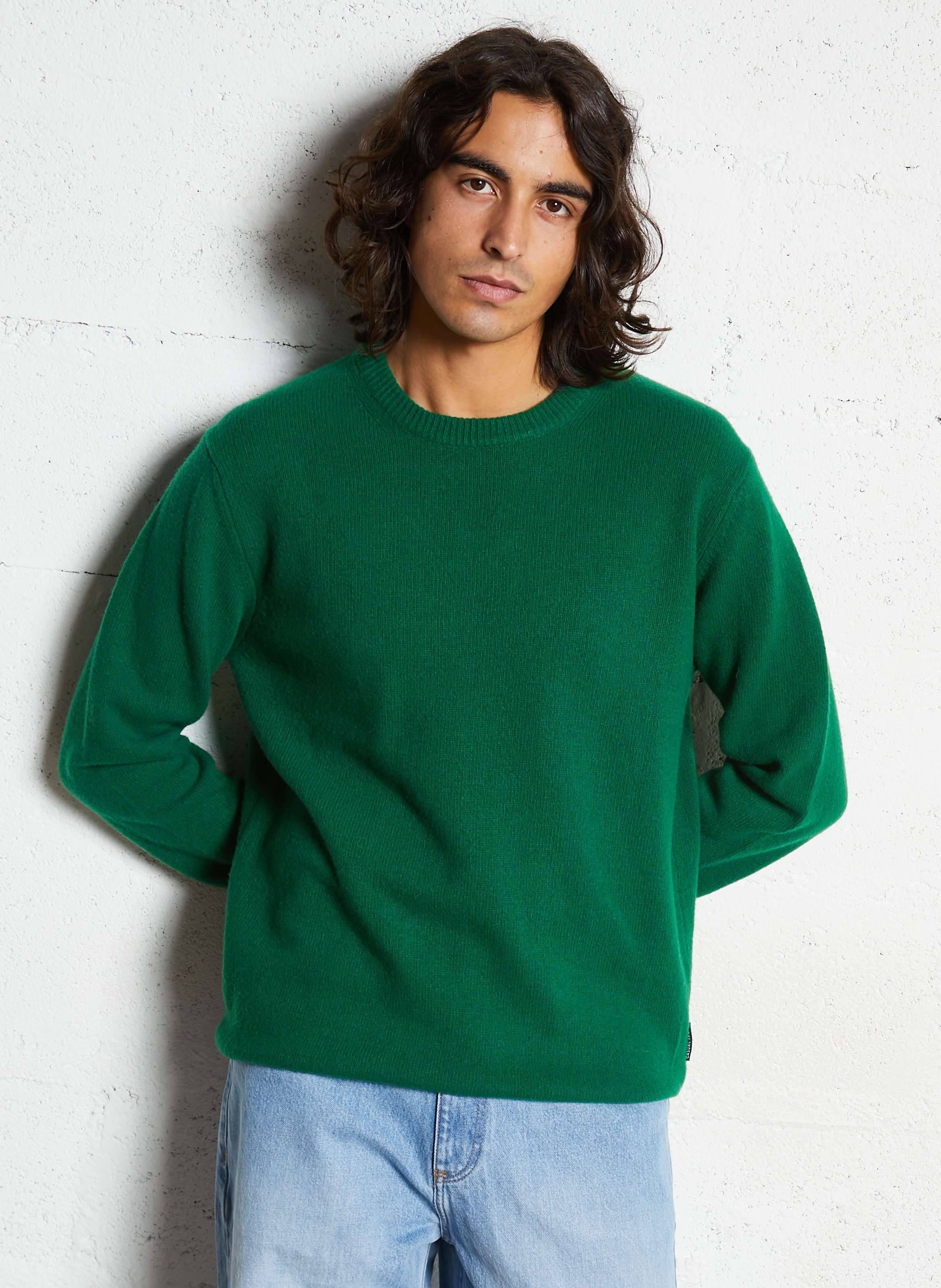 Alpaca wool sweater CASUAL FRIDAY Green