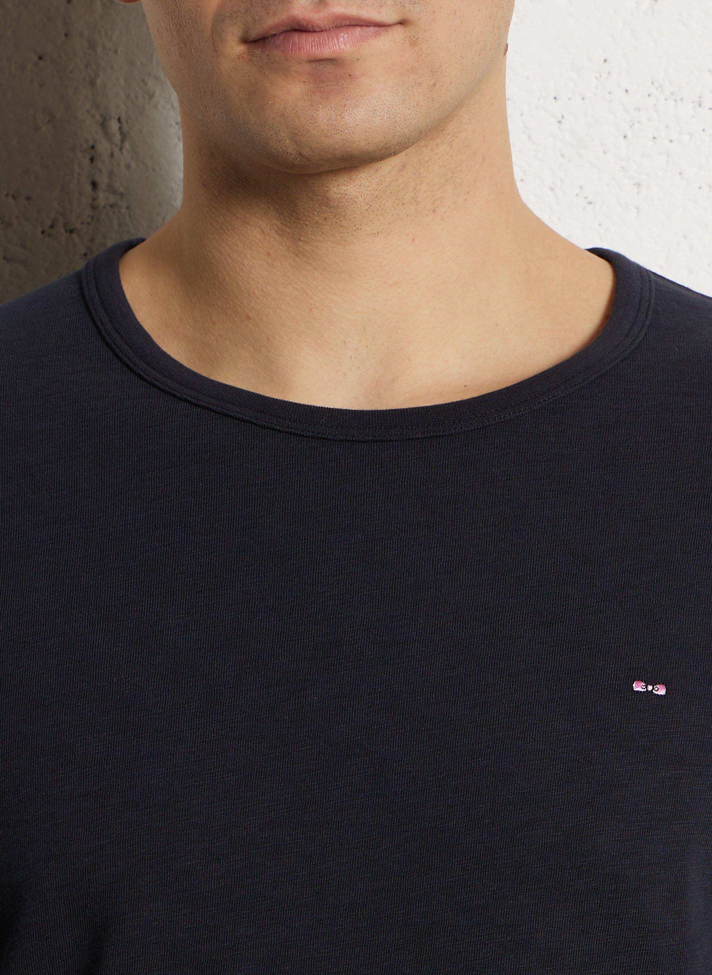 Tee-shirt droit col rond en coton EDEN PARK Bleu