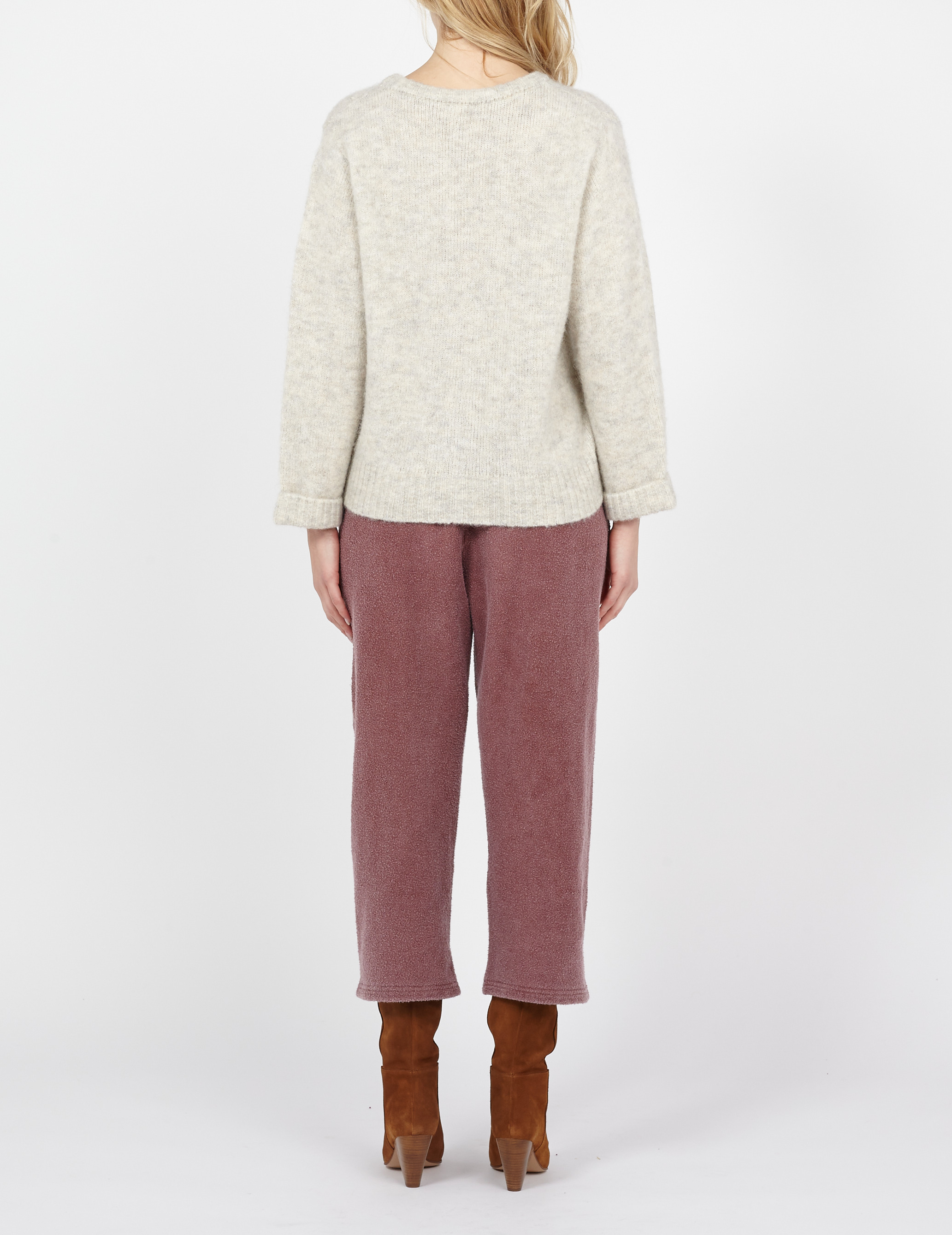 Gilet col V ample  AMERICAN VINTAGE Beige