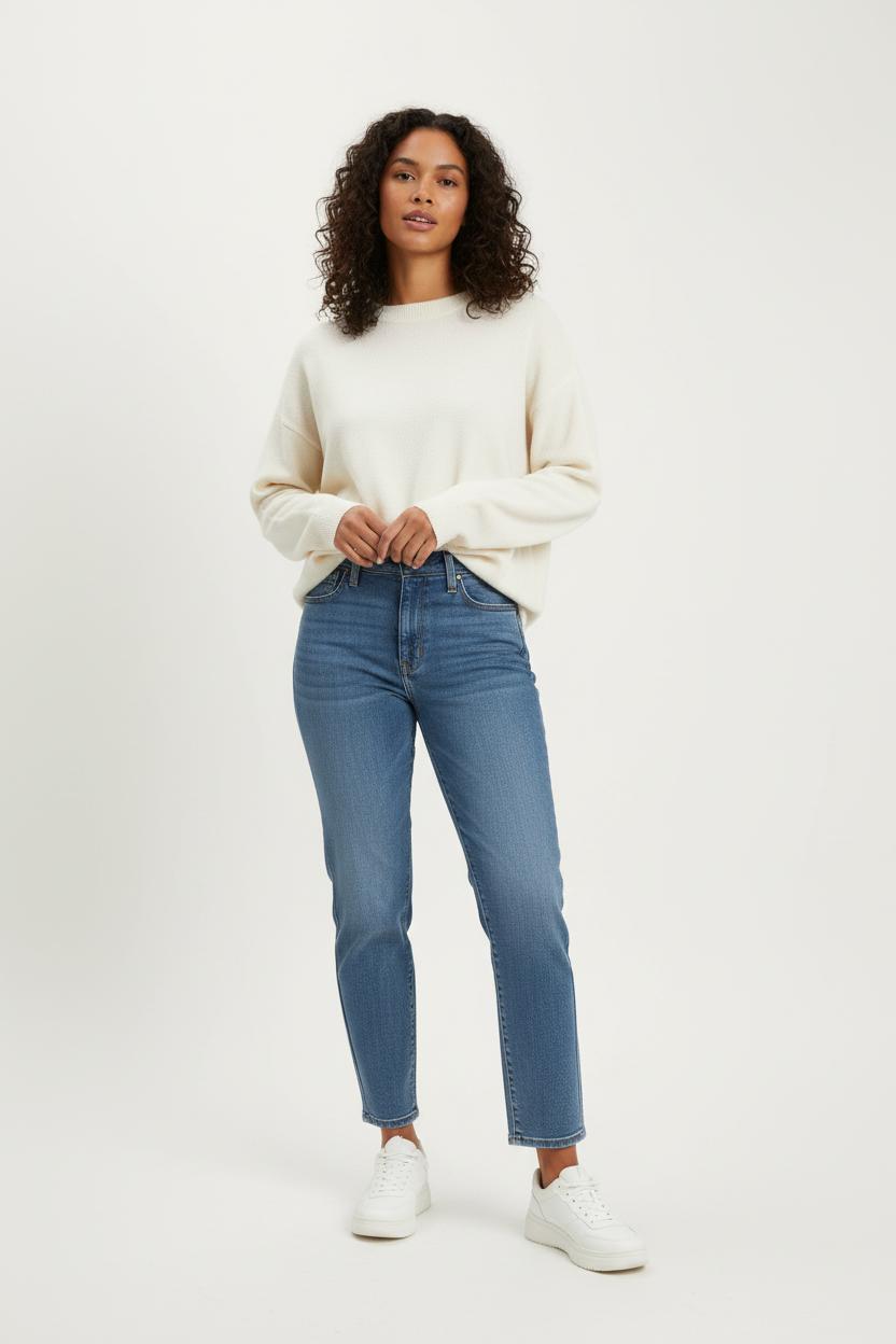 Cropped slim jeans with studs LEVI'S - Seconde main Blue