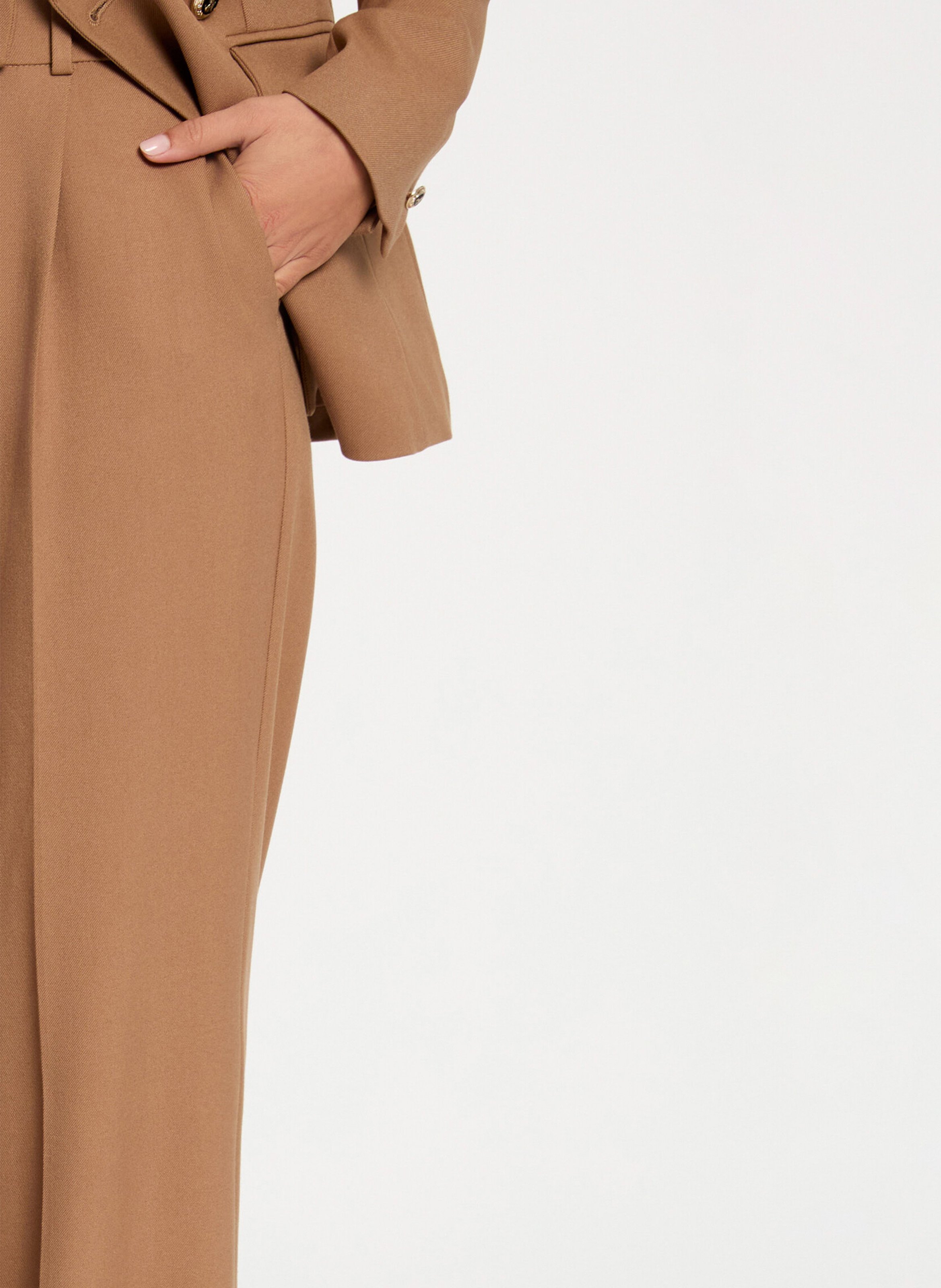 Pantalon tailleur taille haute MORGAN Marron