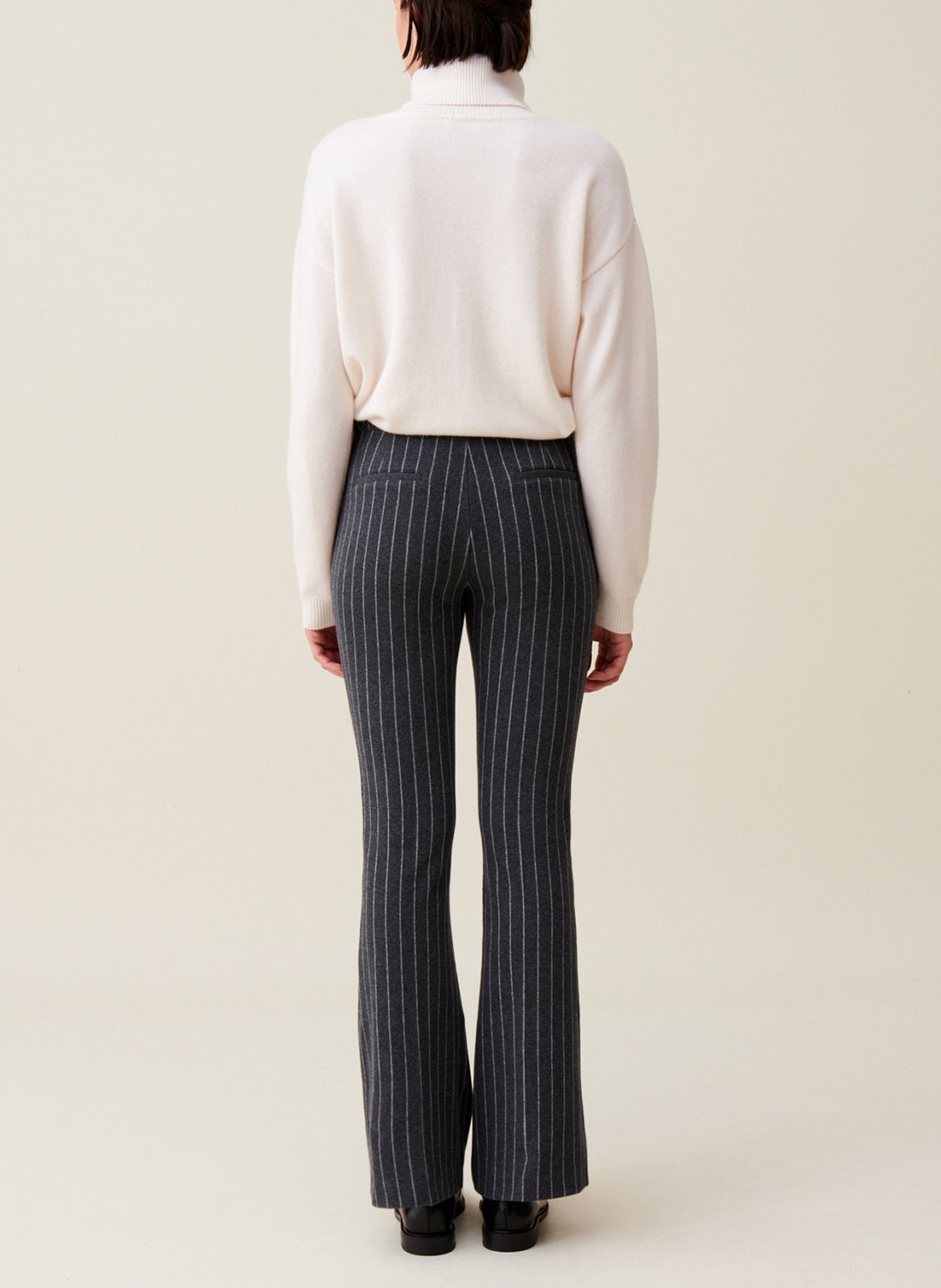 Pantalon flare rayé en coton mélangé CLAUDIE PIERLOT Multicolore