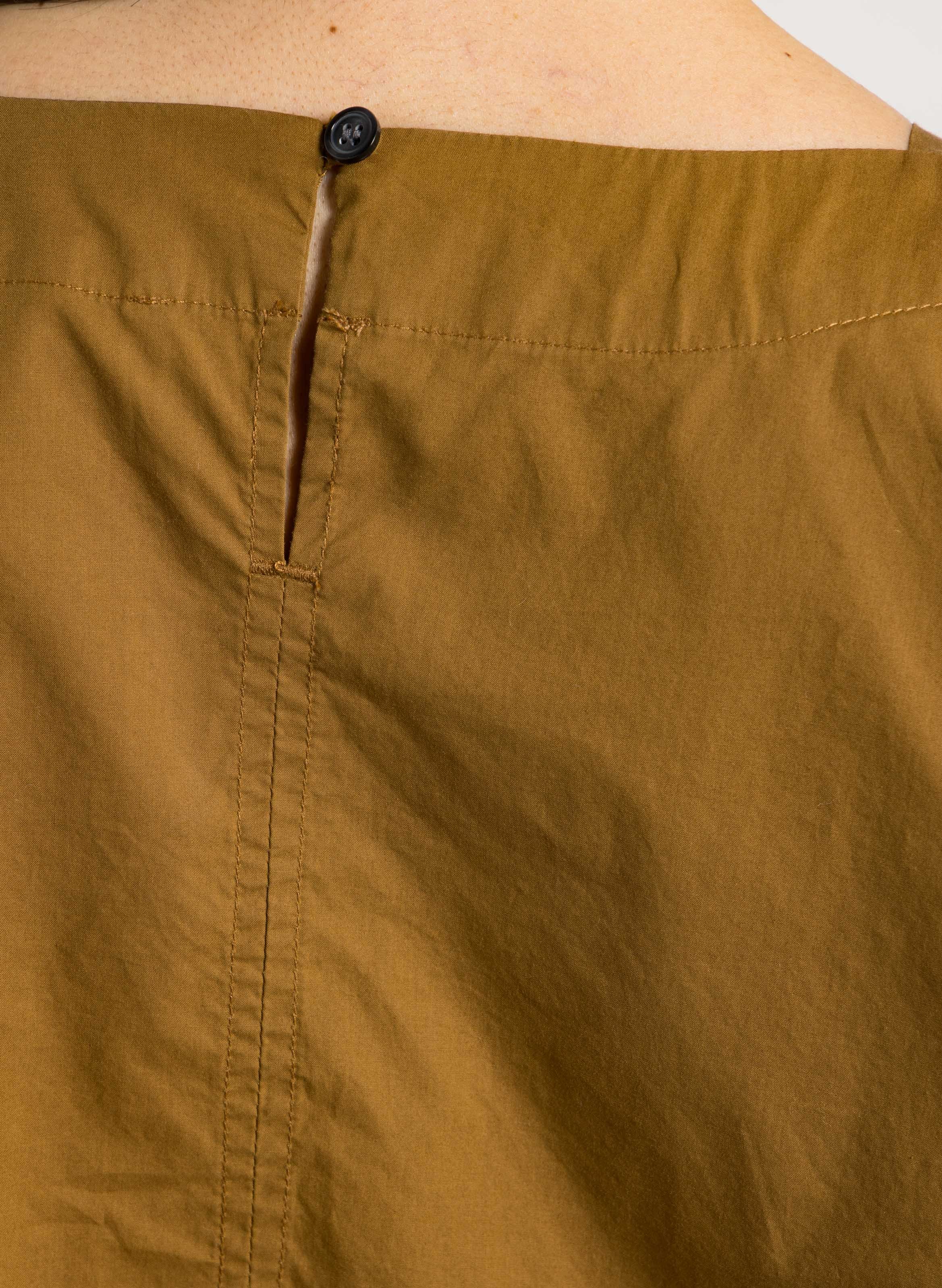 Oversize-Baumwollbluse mit Rundhalskragen SOEUR Braun